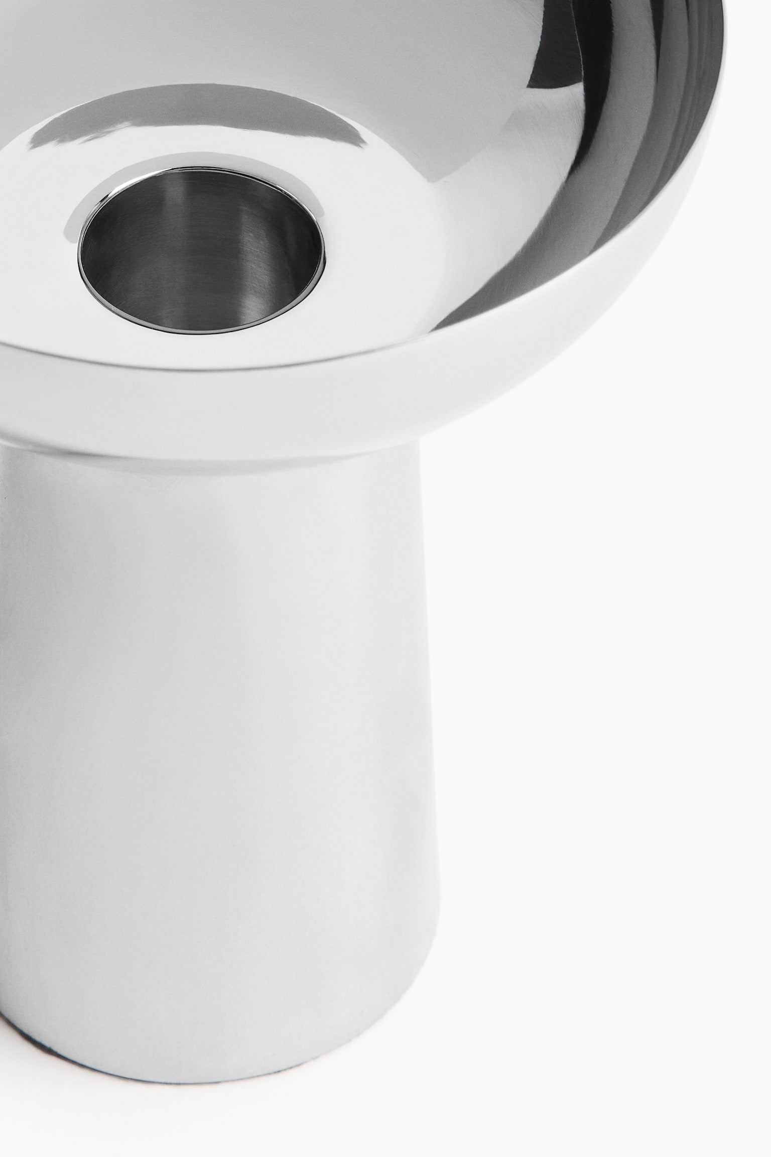 Stainless steel candle holder - Silver-coloured - 4