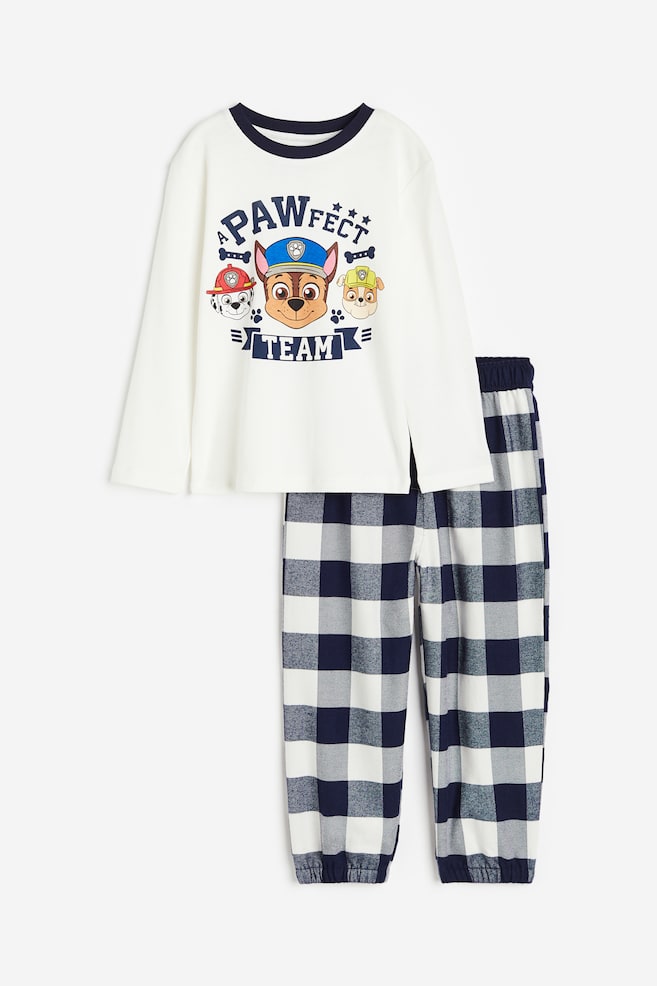 Pyjamas med tryck - Vit/Paw Patrol - 1