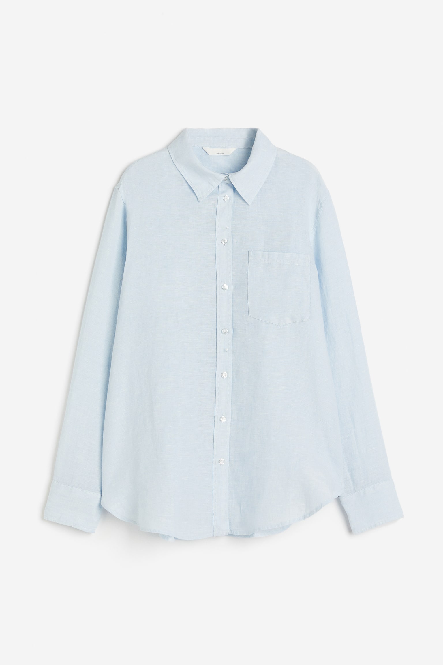 Linen shirt - Pale blue/White/Light beige/Black/White/Blue striped/Blue/White striped - 2