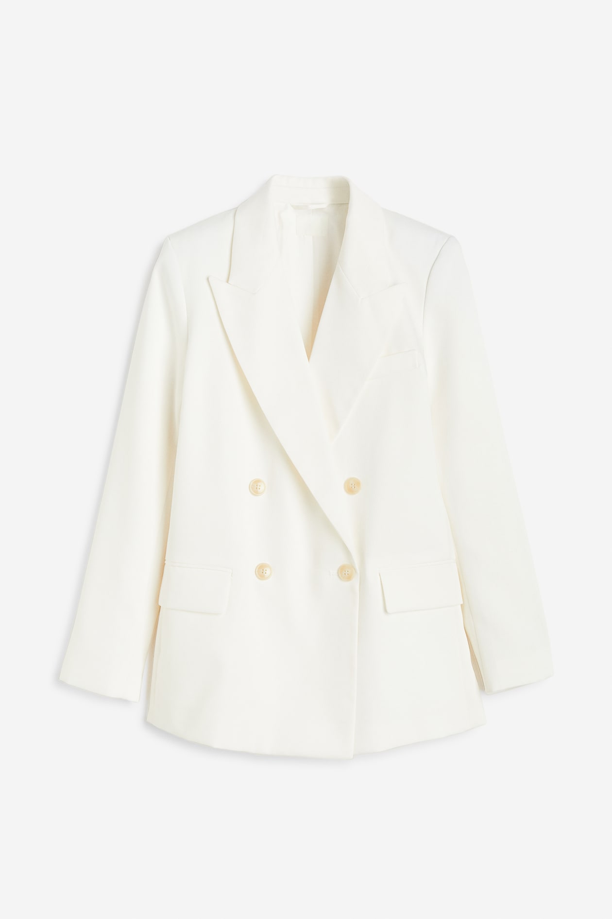 Double breasted Blazer White Ladies H M GB double-breasted-blazer-white-ladies-h-m-gb