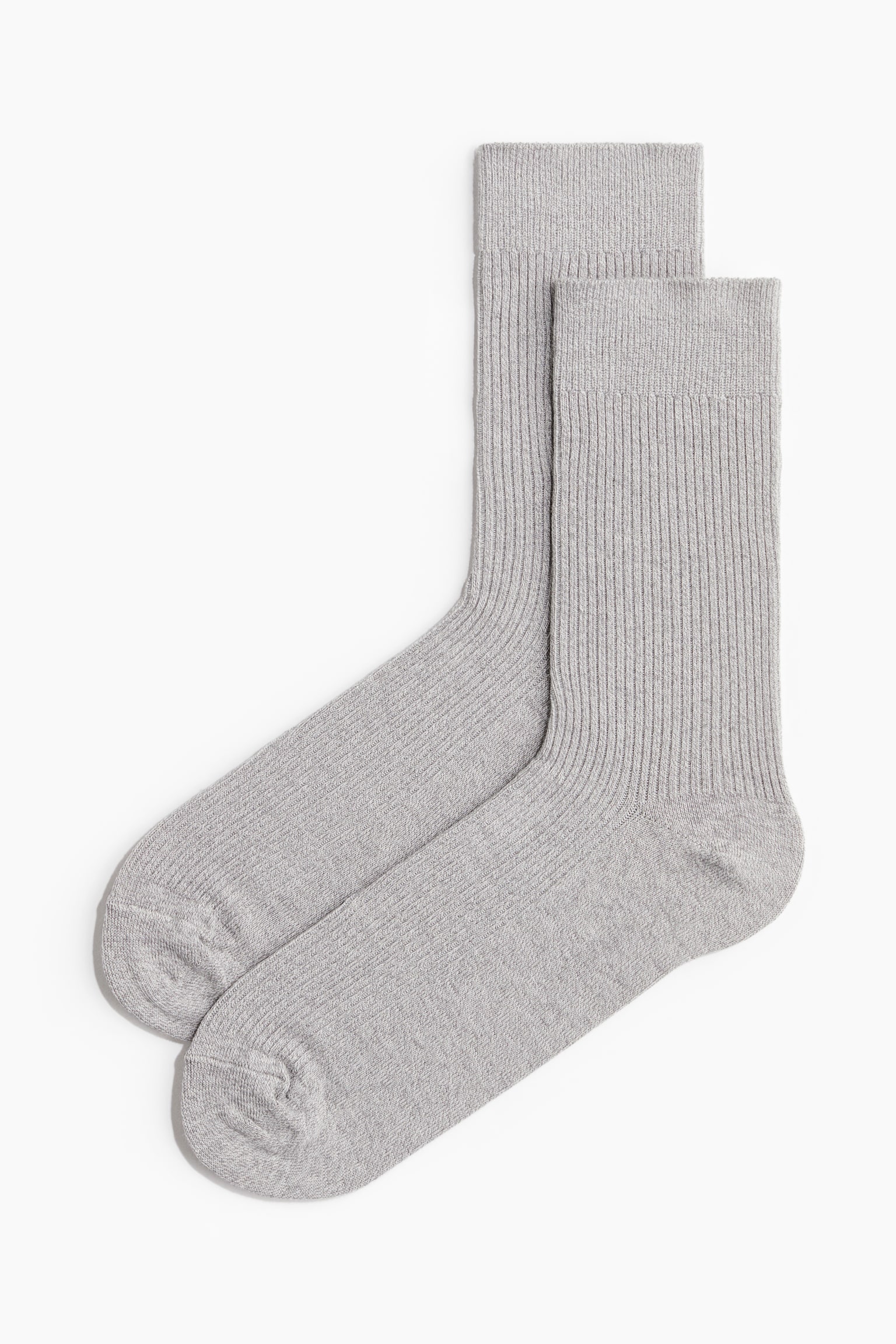 Rib-knit socks - Light grey/Black marl/Green marl/Dark red marl/Dark blue marl/Black - 1