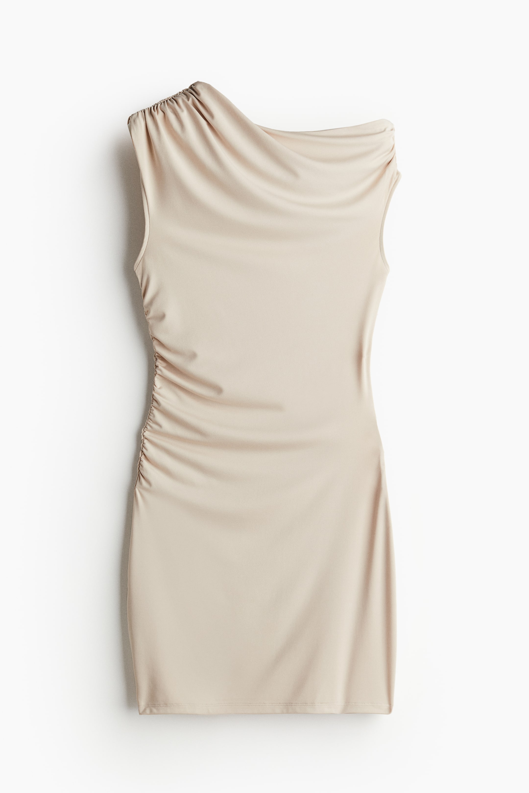 Gathered One-shoulder Dress