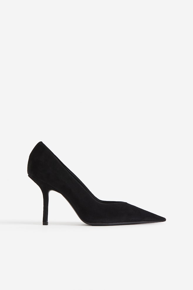 Suede court shoes - Black - 2