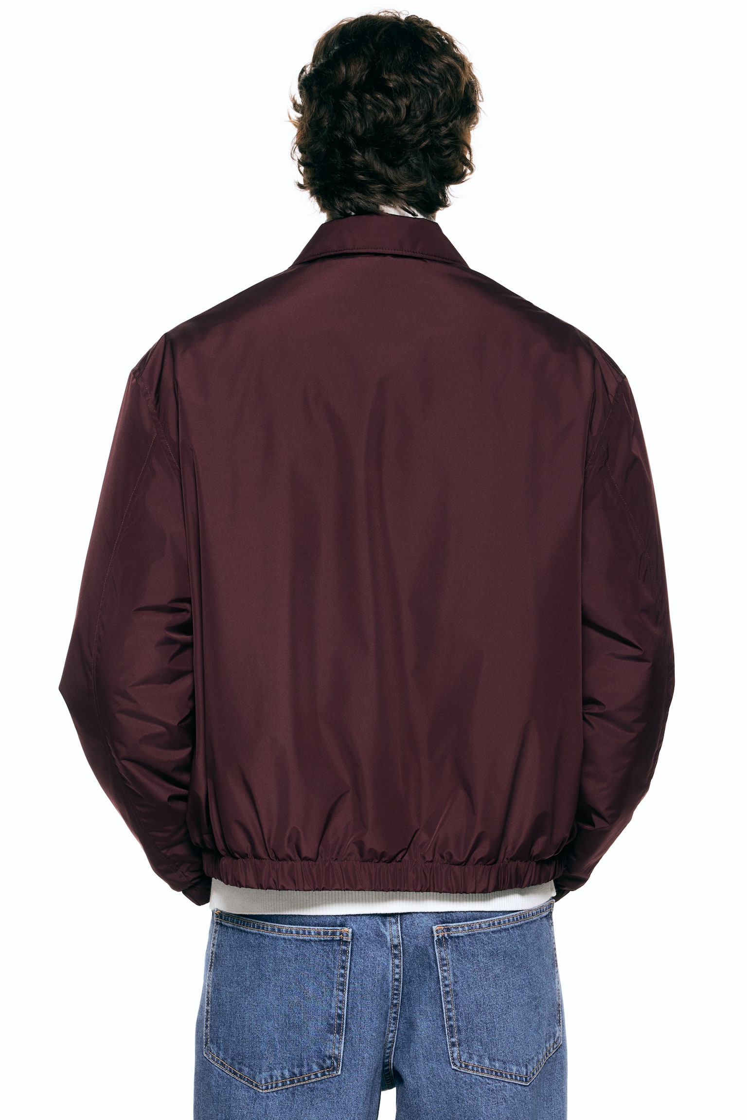 Lightly padded jacket - Burgundy/Dark blue - 6