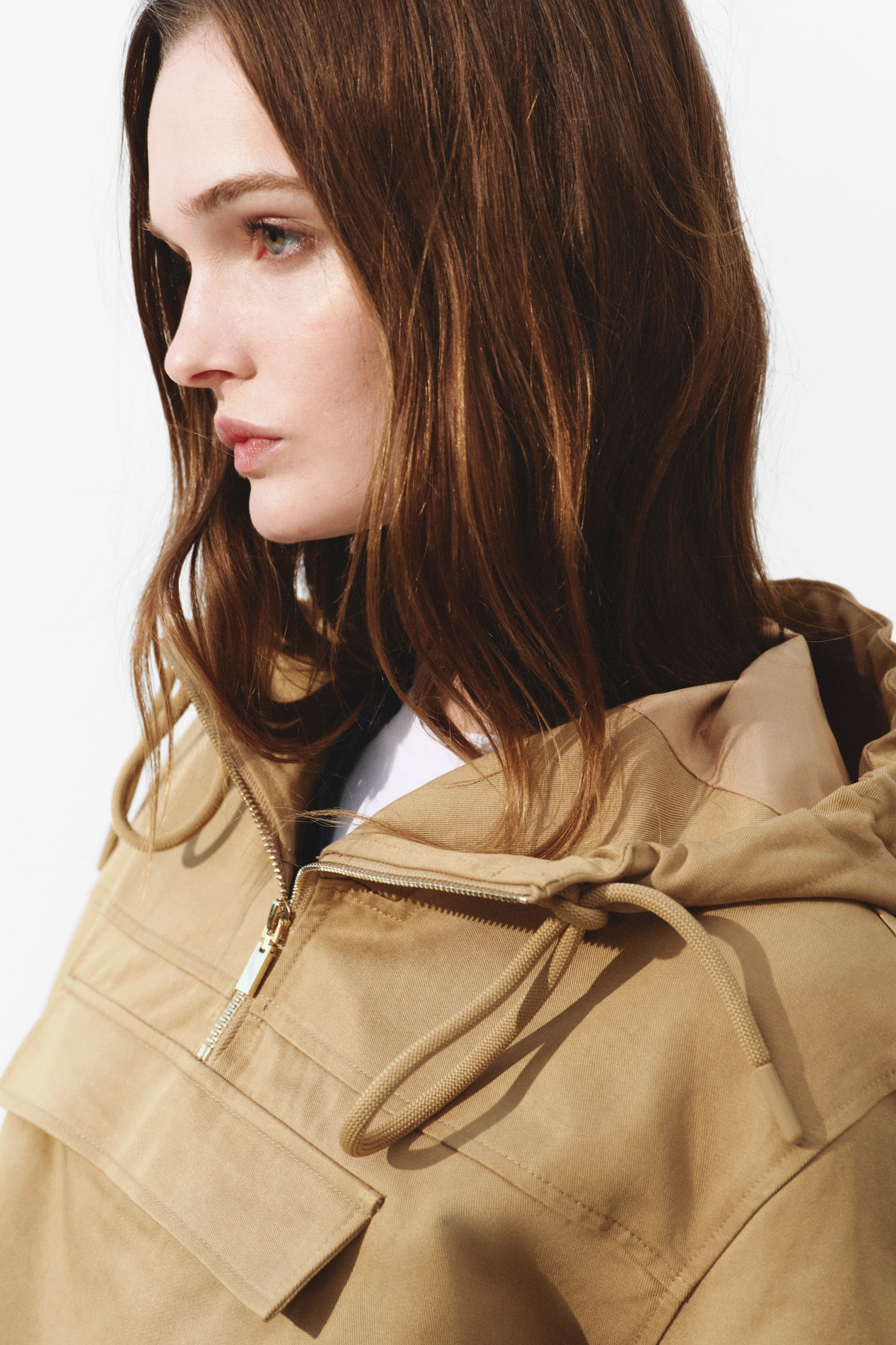Twill popover jacket - Dark beige - 6