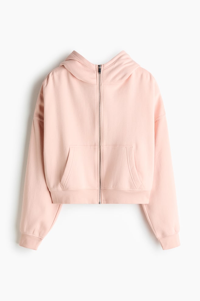 Hoodiejacke - Helles Pfirsichrosa/Graumeliert/Schwarz/Dunkelrot - 1