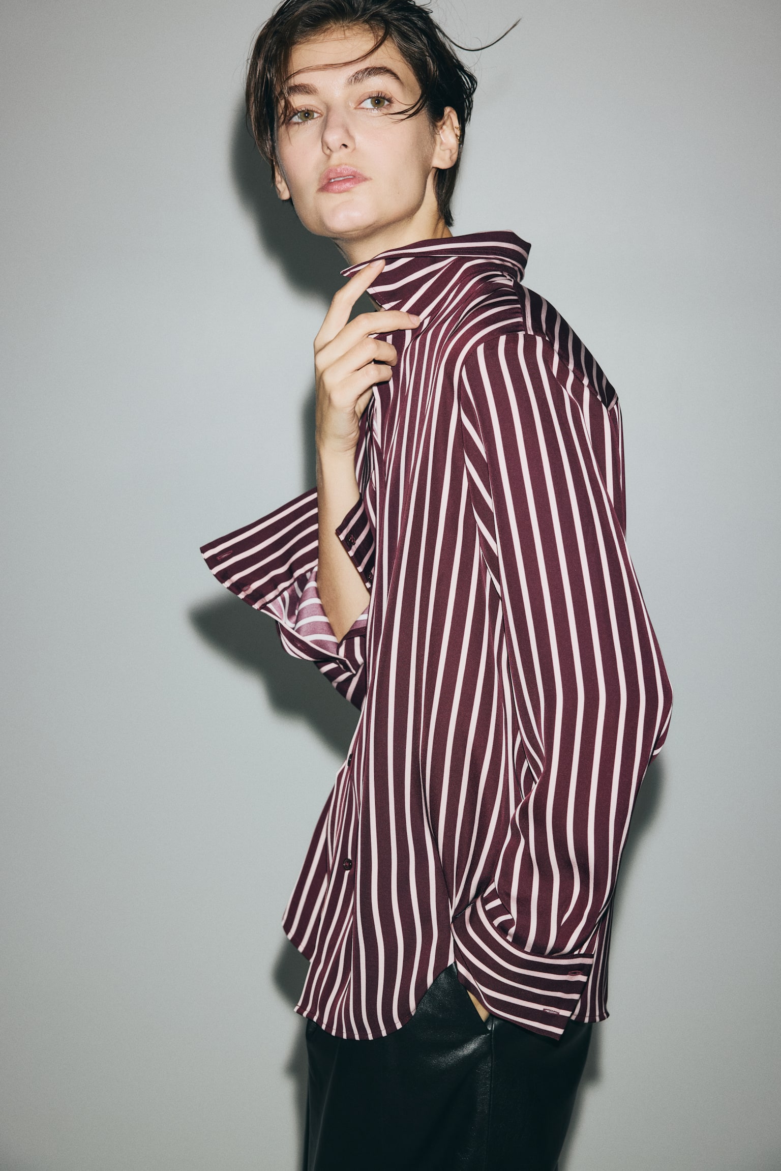 Shirt - Burgundy/Pink striped/Navy blue/Striped/Beige/Striped/White/Black/Navy blue/Patterned/Khaki green/Patterned/Cream/Patterned/Burgundy/Striped - 4