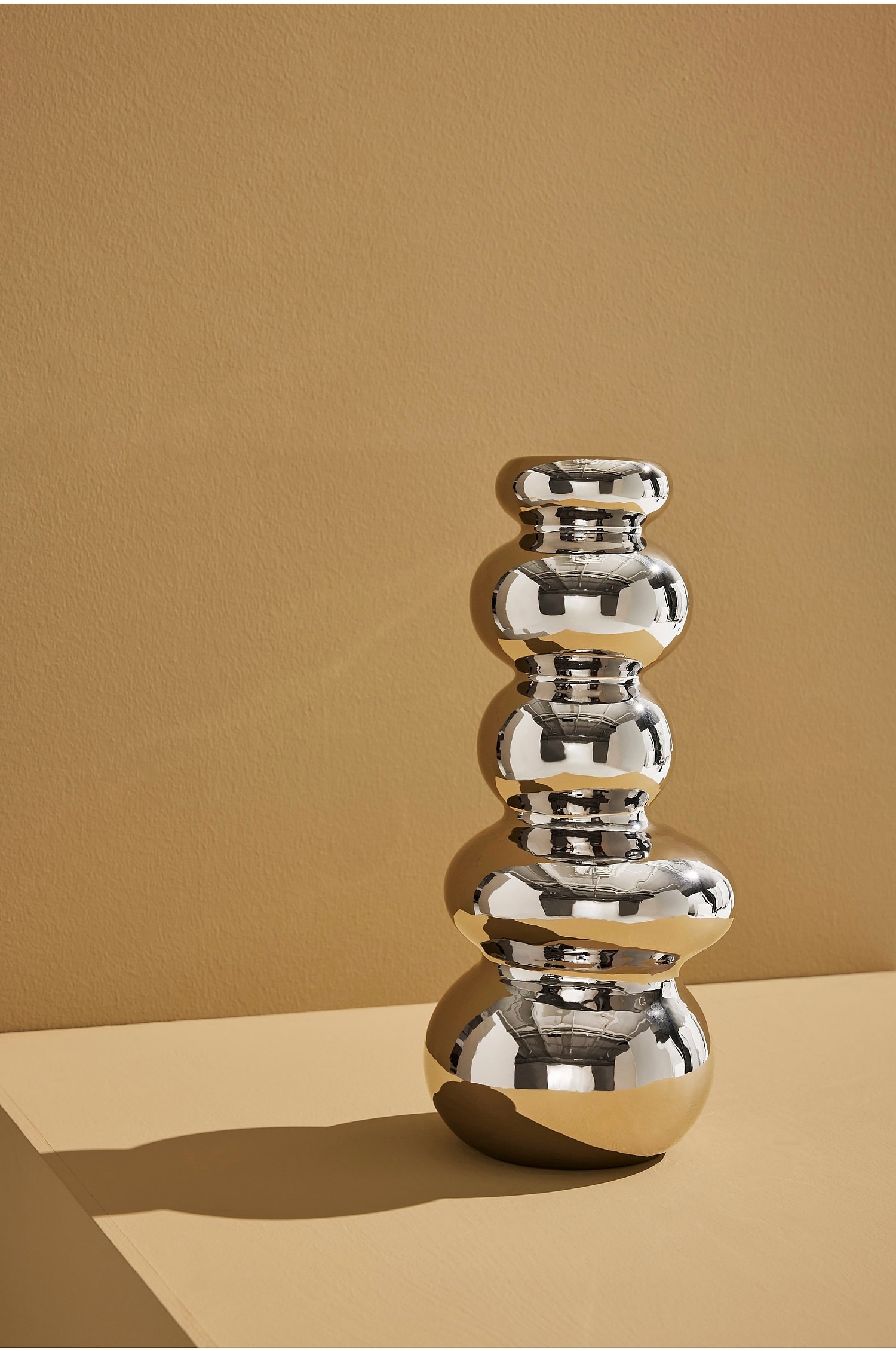 Abby Vase - Krom/Skinnende Abrikos