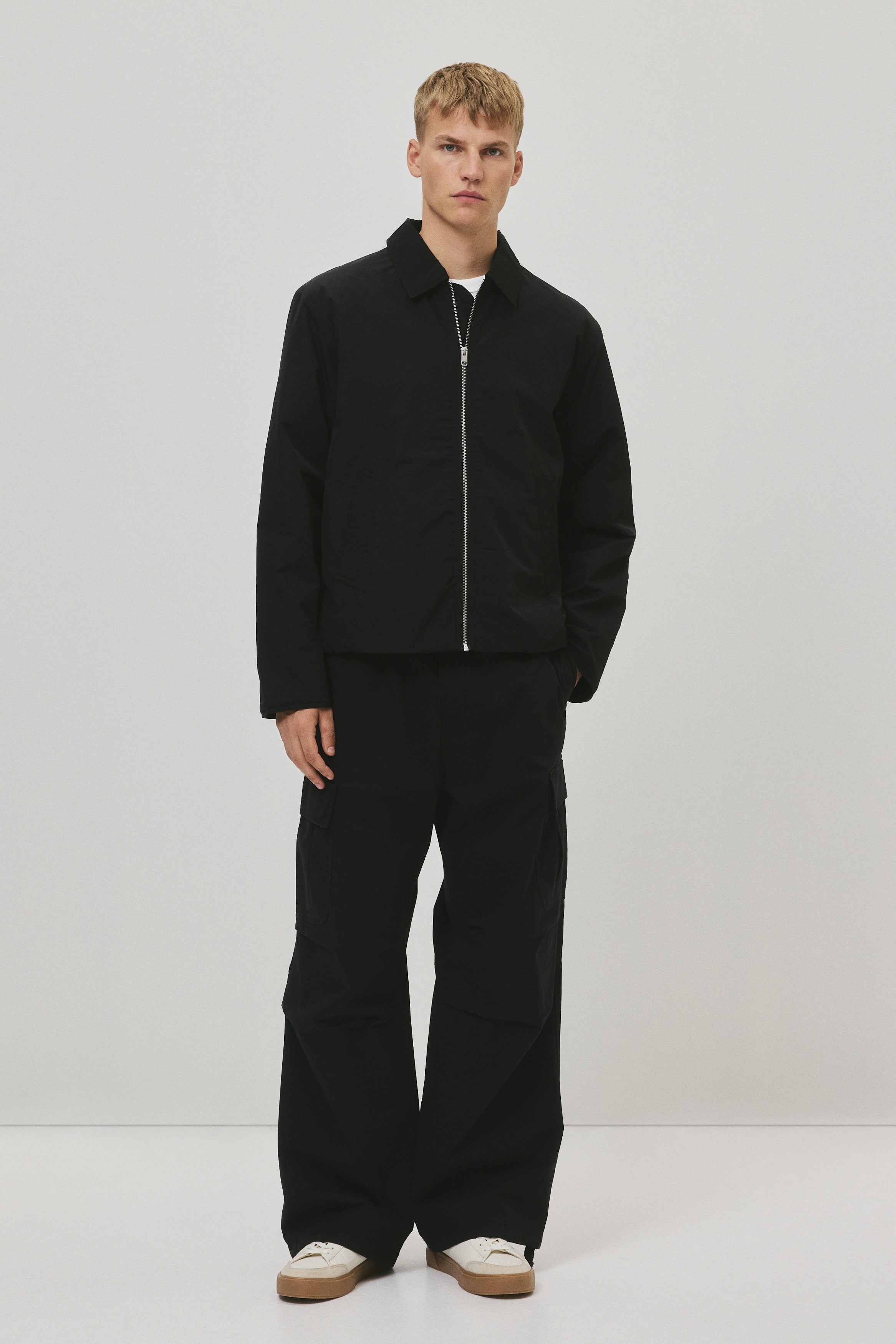 Regular-Fit Nylon Jacket - Black - Men | H&M US Regular-Fit Nylon Jacket - Black - Men | H&M US