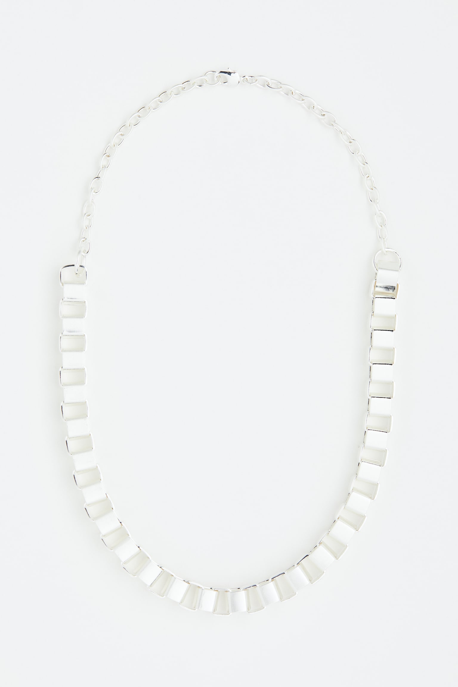 Box chain necklace - Silver-coloured - 1