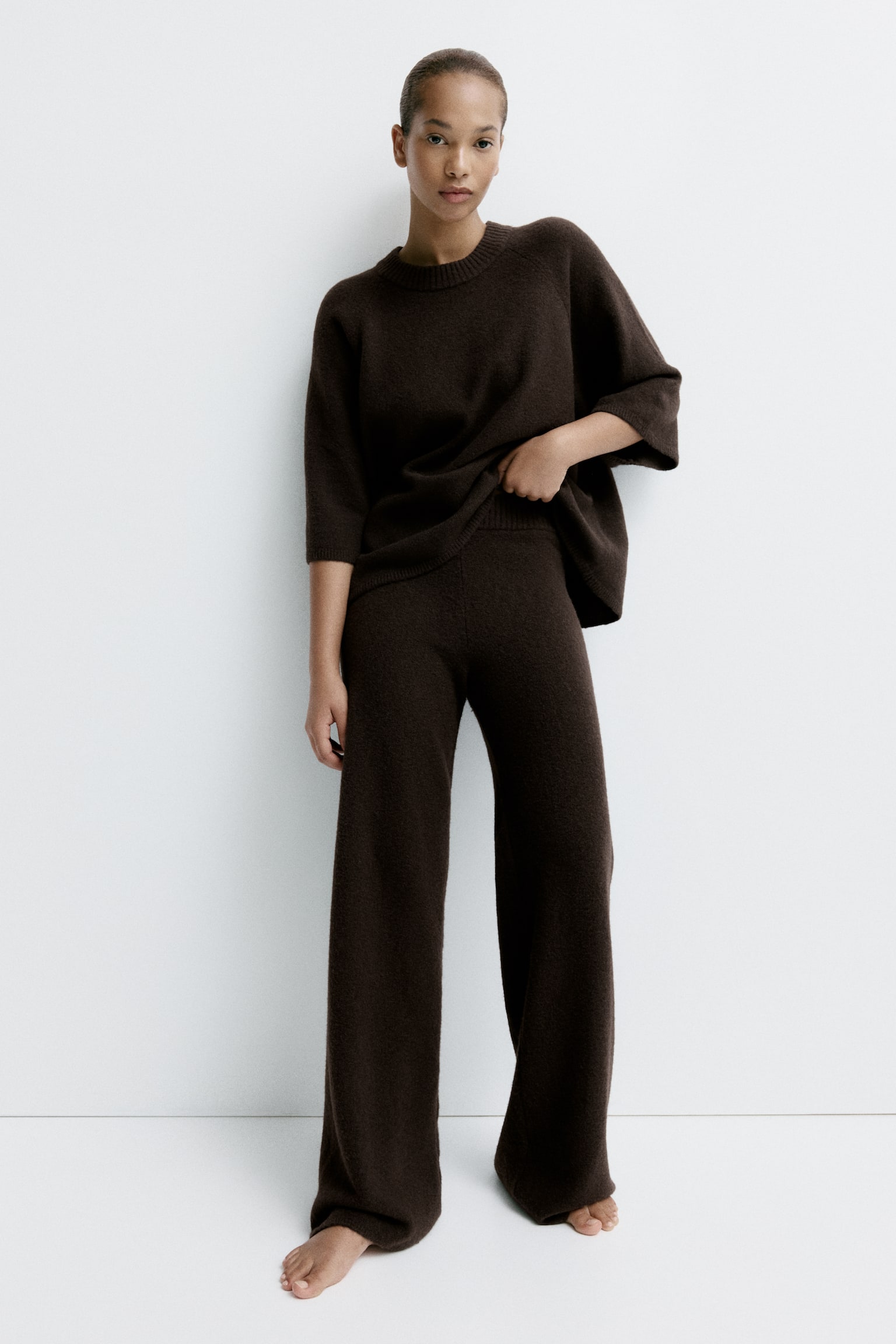 Džemper kratkih rukava - Dark brown - 3