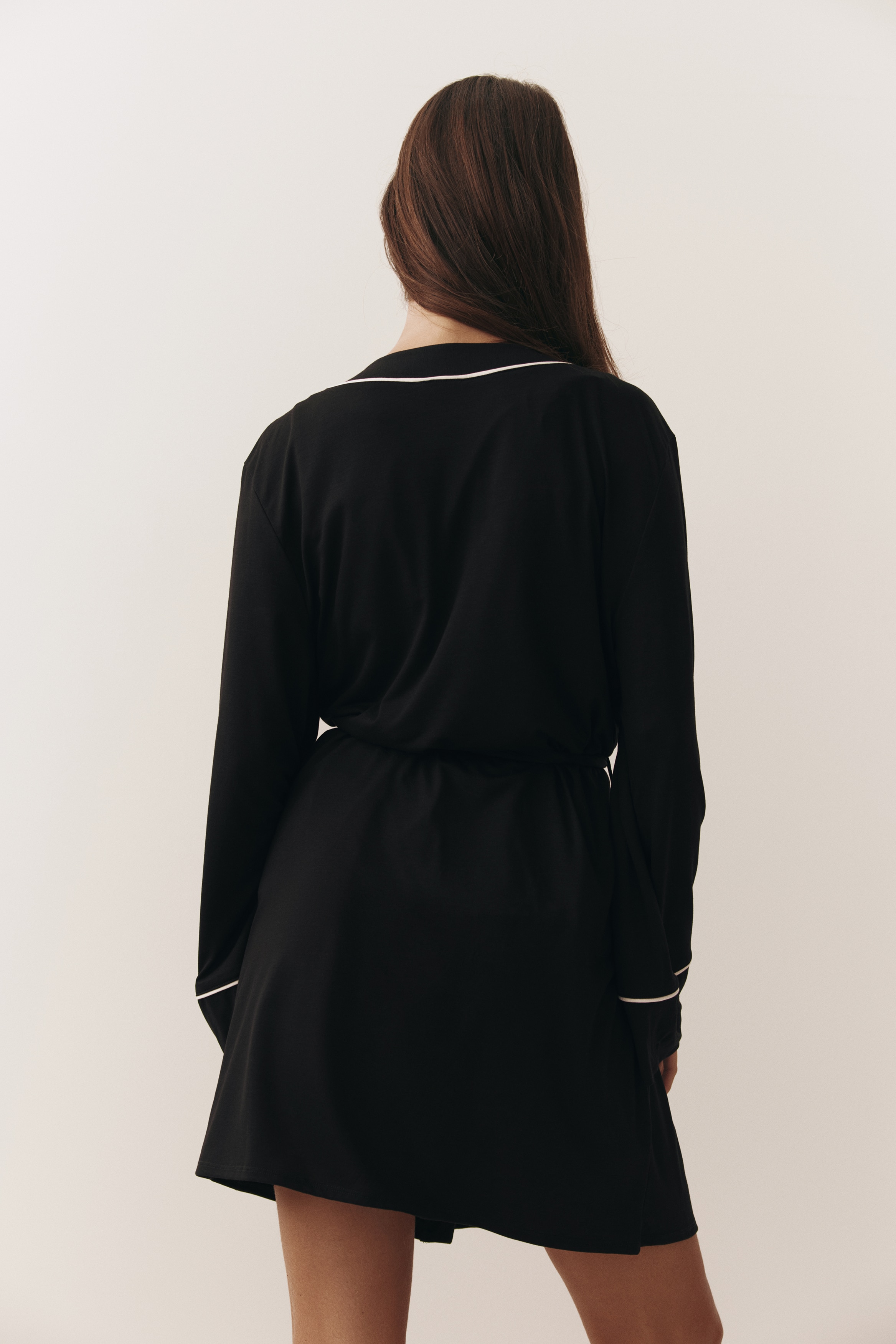 Viscose-blend dressing gown