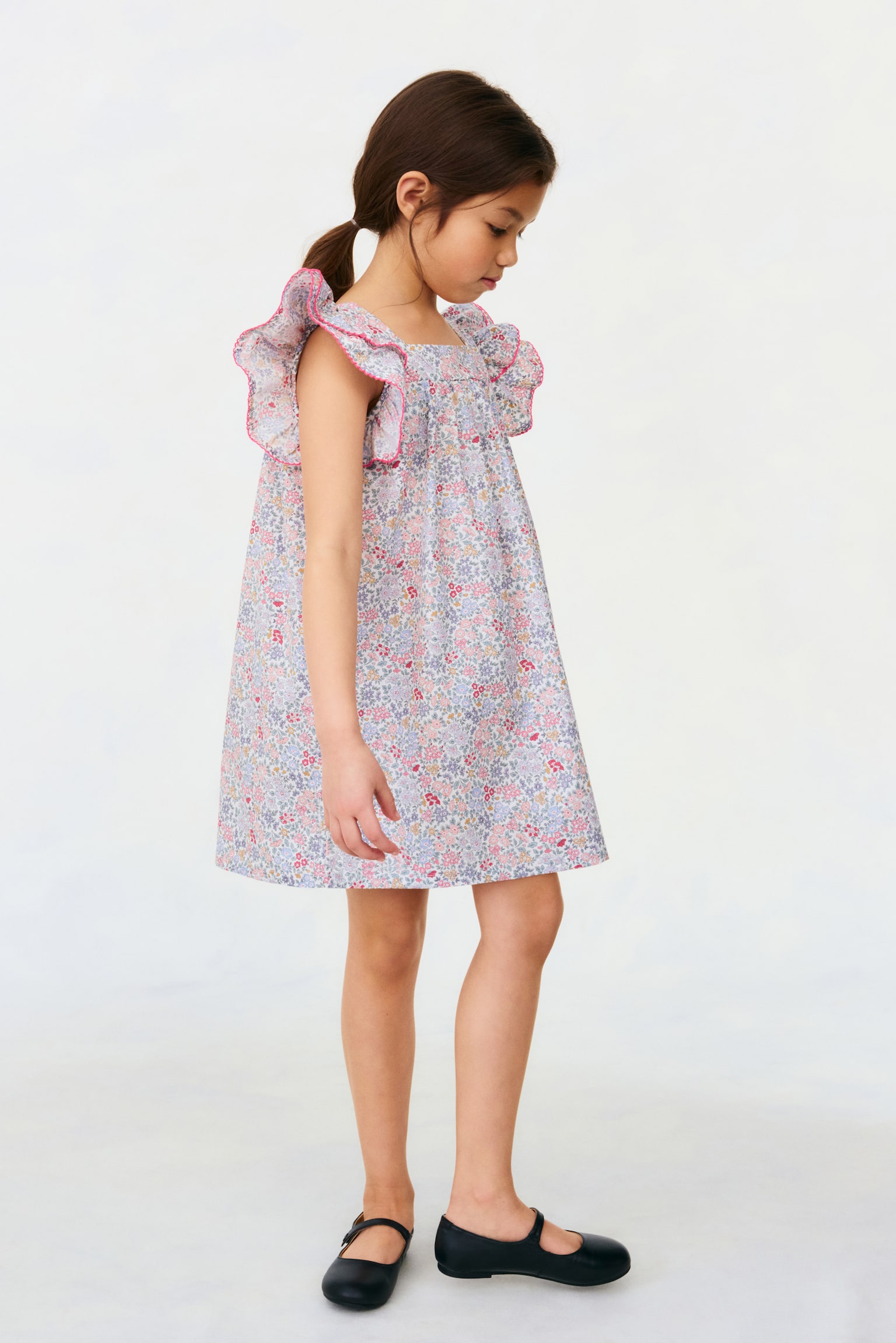 Cotton poplin dress - Lila/Floreado - 5