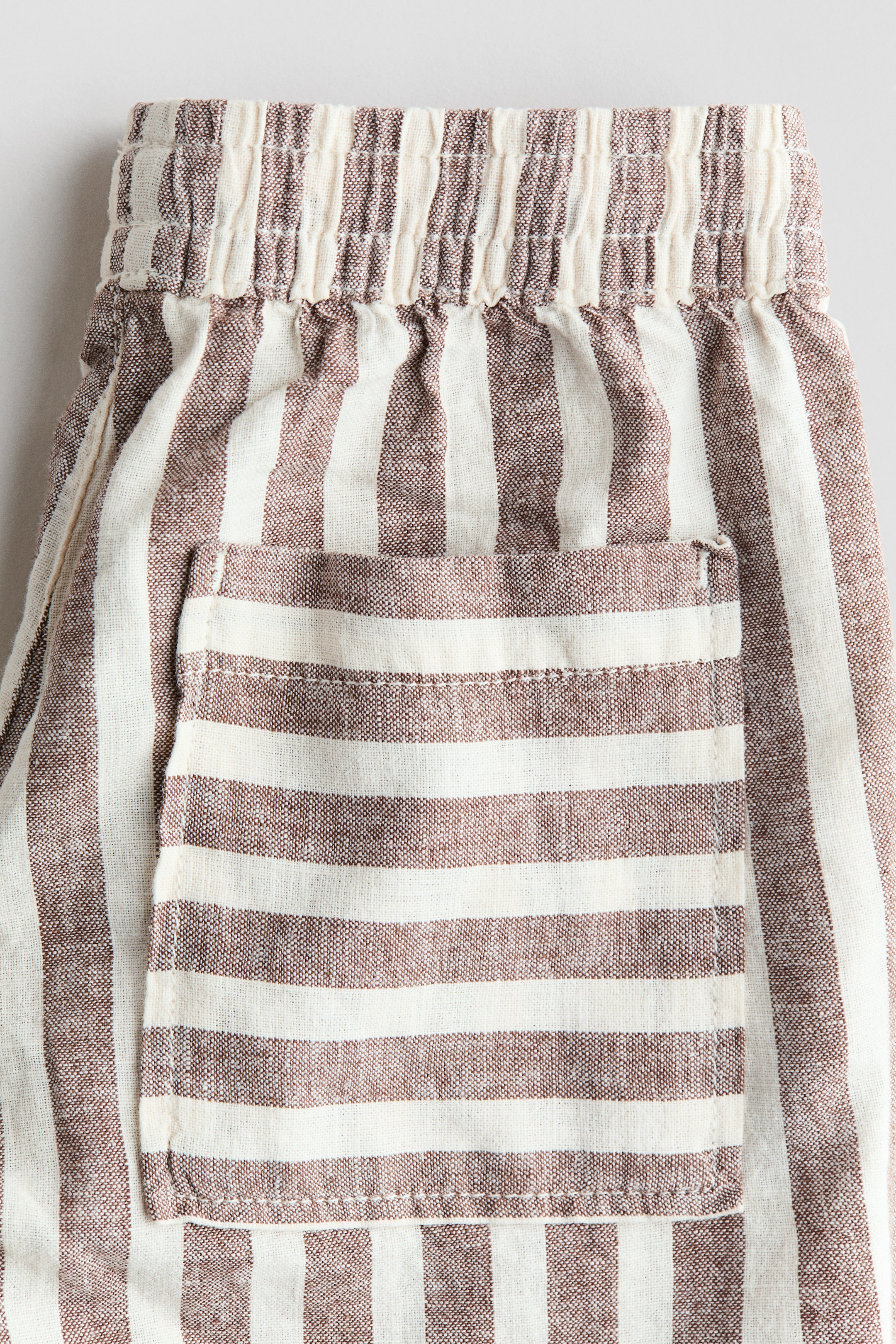 Linen-Blend Drawstring Shorts