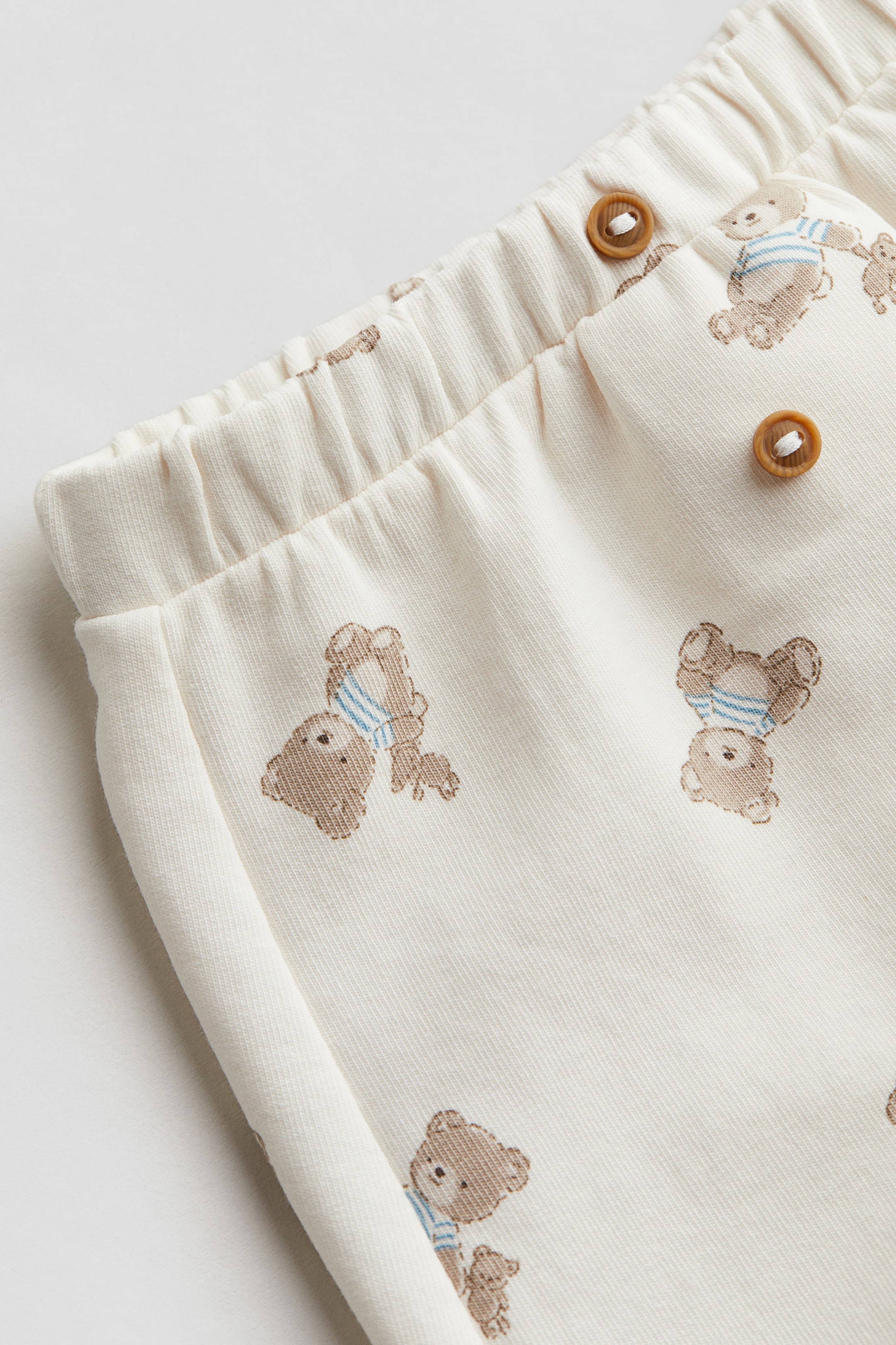 2-piece cotton set - Cream/Teddy bears - Kids | H&M GB