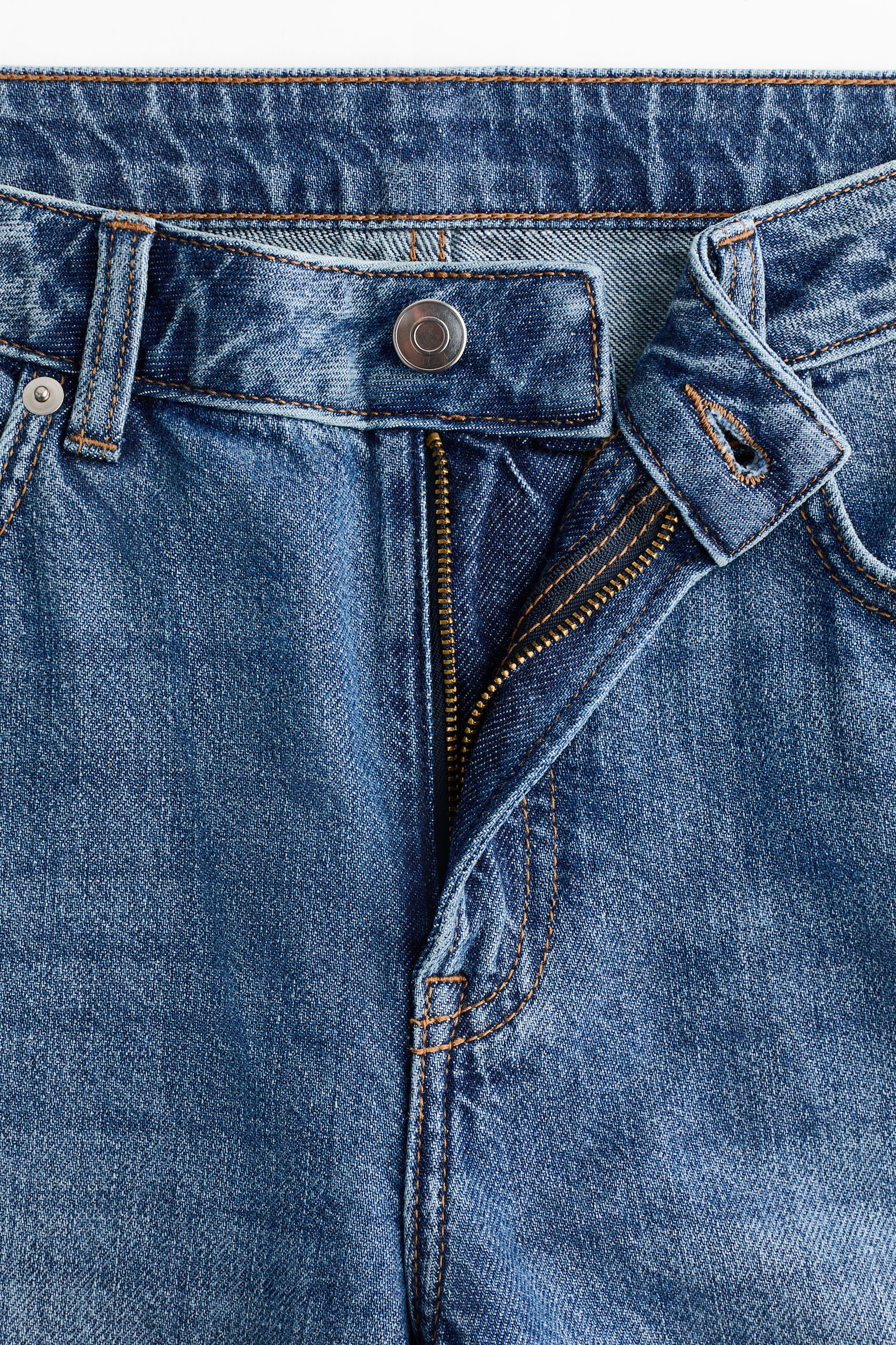 Wide Regular Side-striped jeans - Denim blue/Dark blue/Denim blue/White - 6