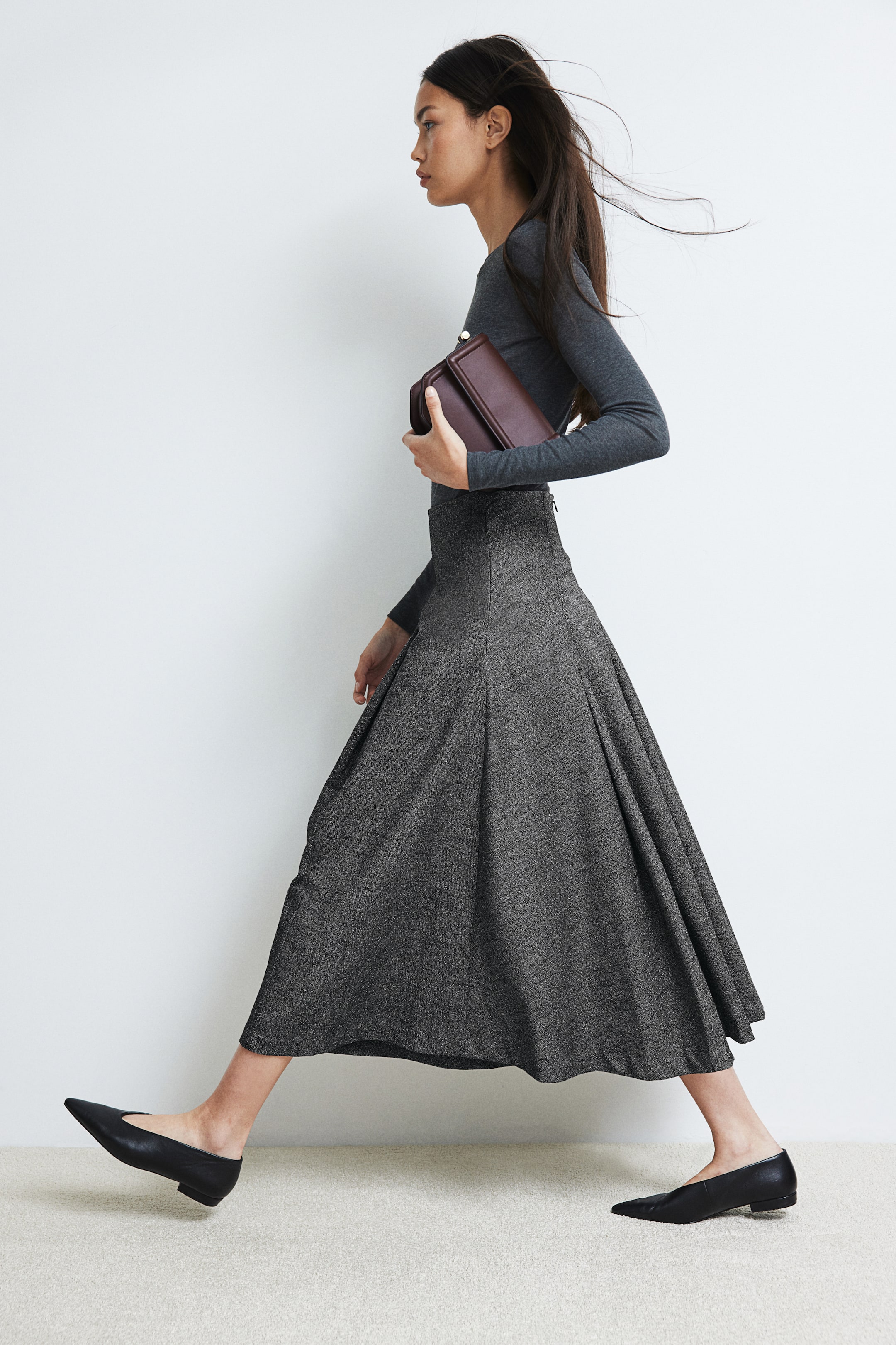 A-Line Midi Skirt