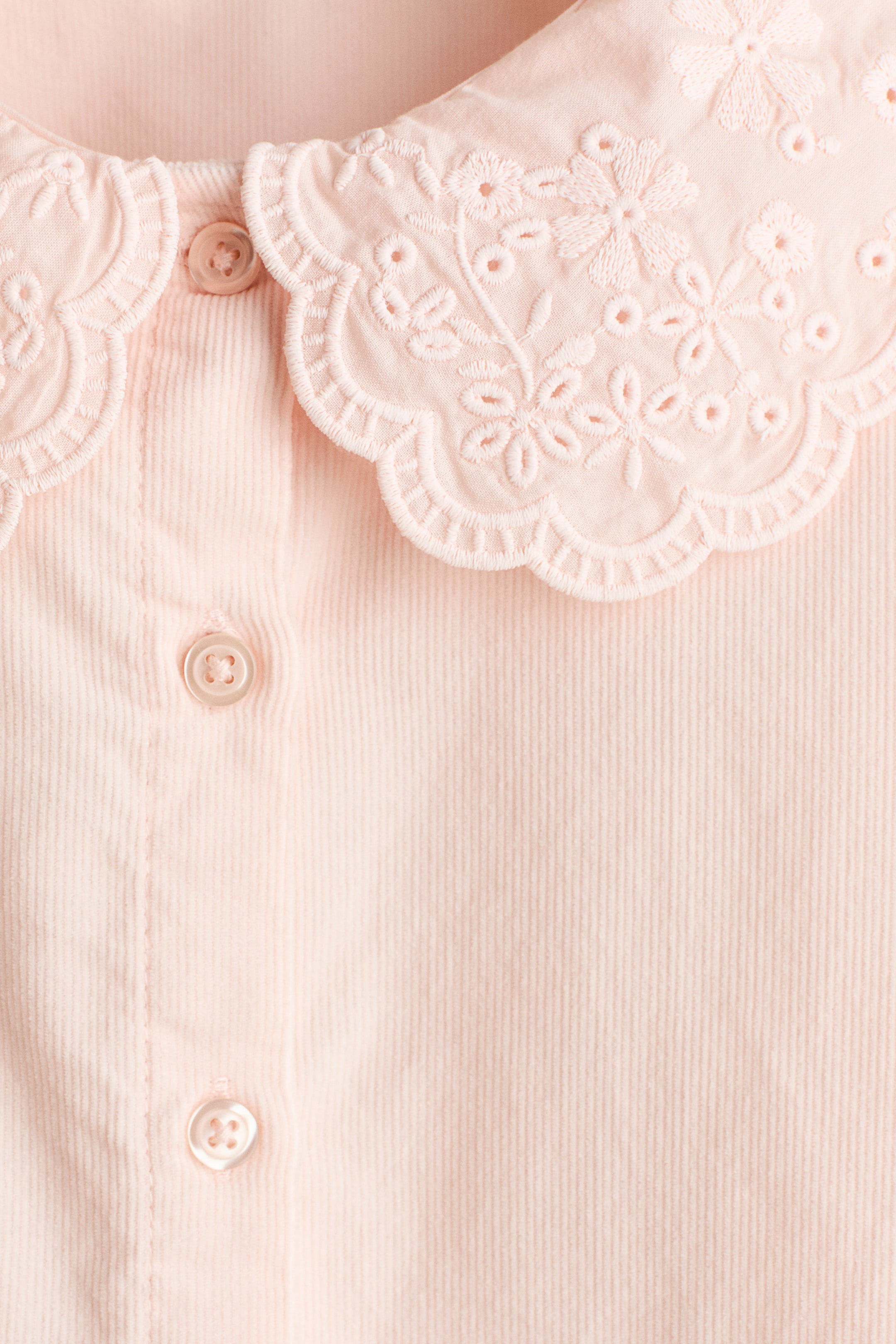 Embroidered-Detail Cotton Blouse