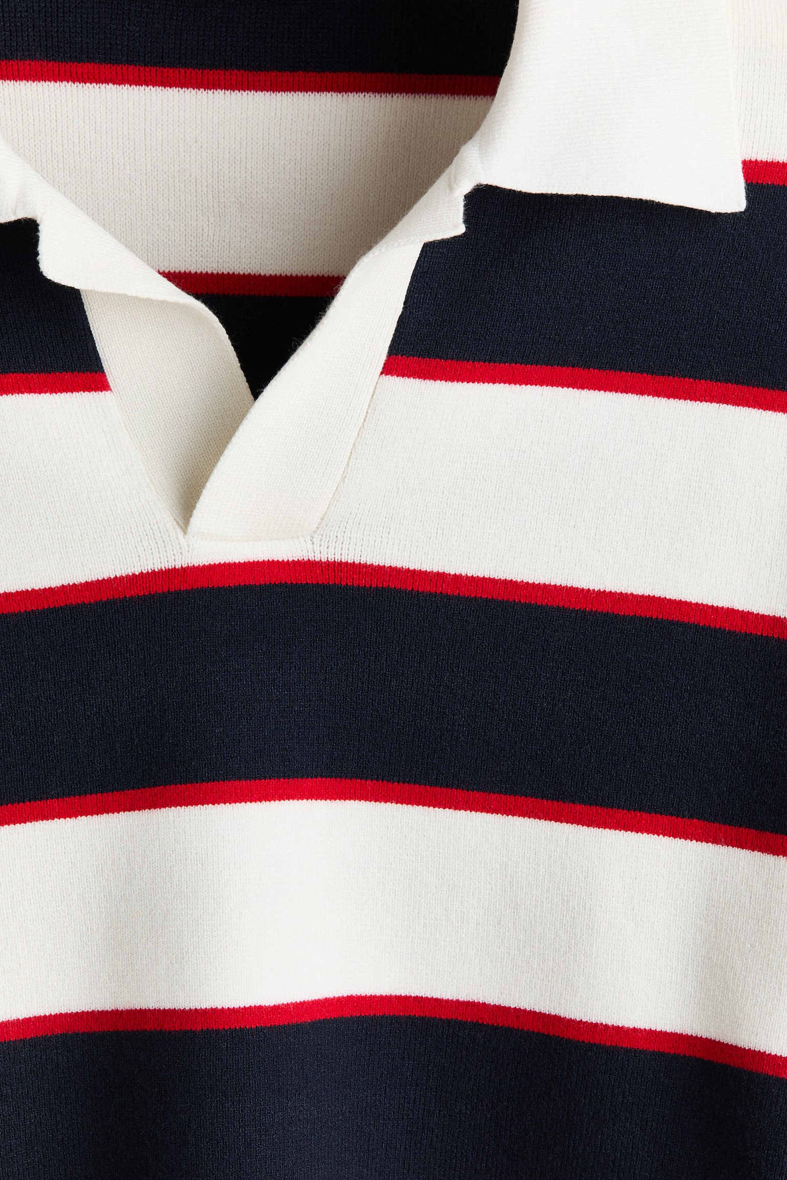Μπλούζα polo Relaxed Fit - Ναυτικό μπλε/ριγέ/Μαύρο/ριγέ - 2