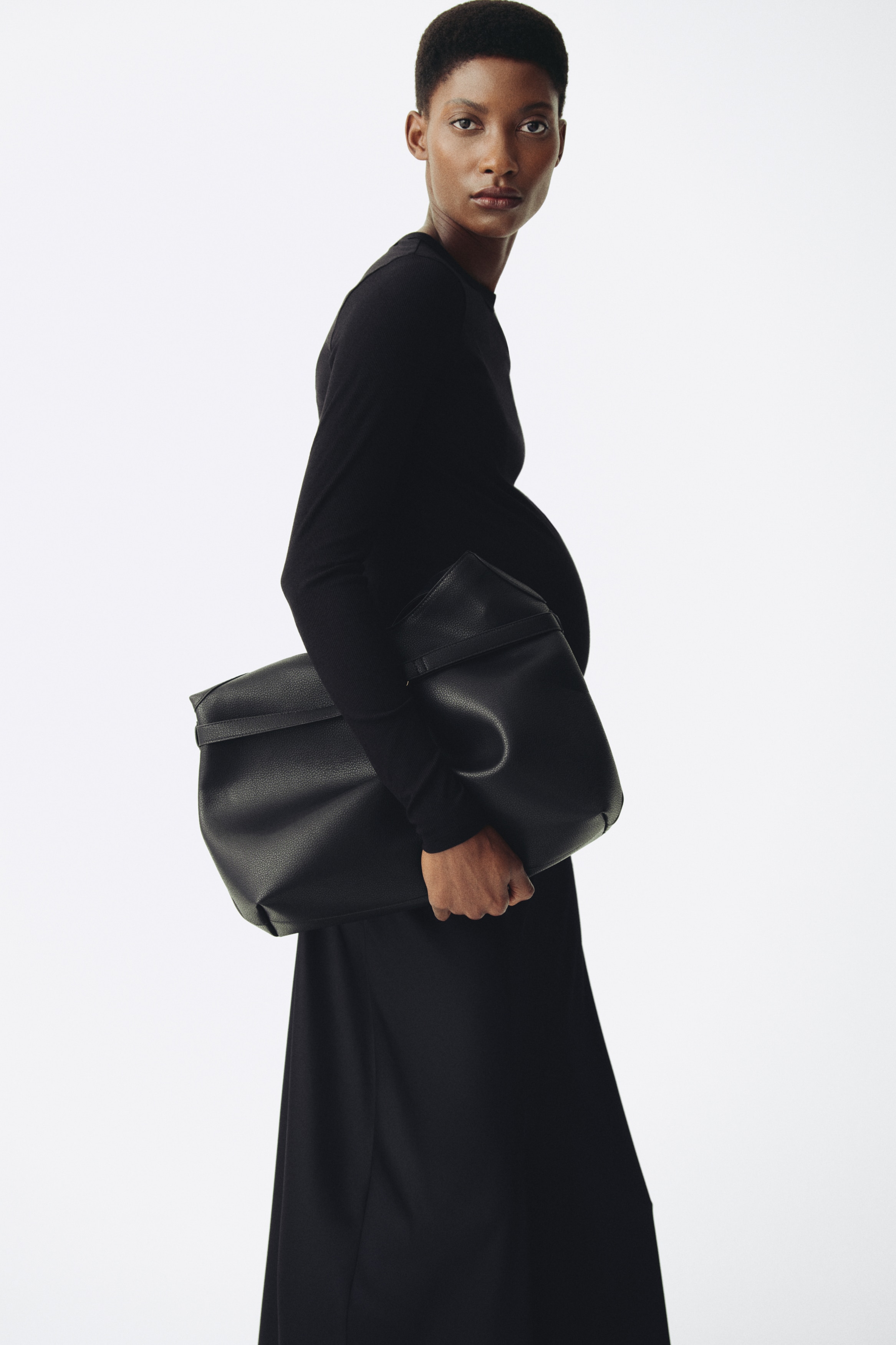 MAMA Ribbed Jersey Top - Black - Ladies | H&M US