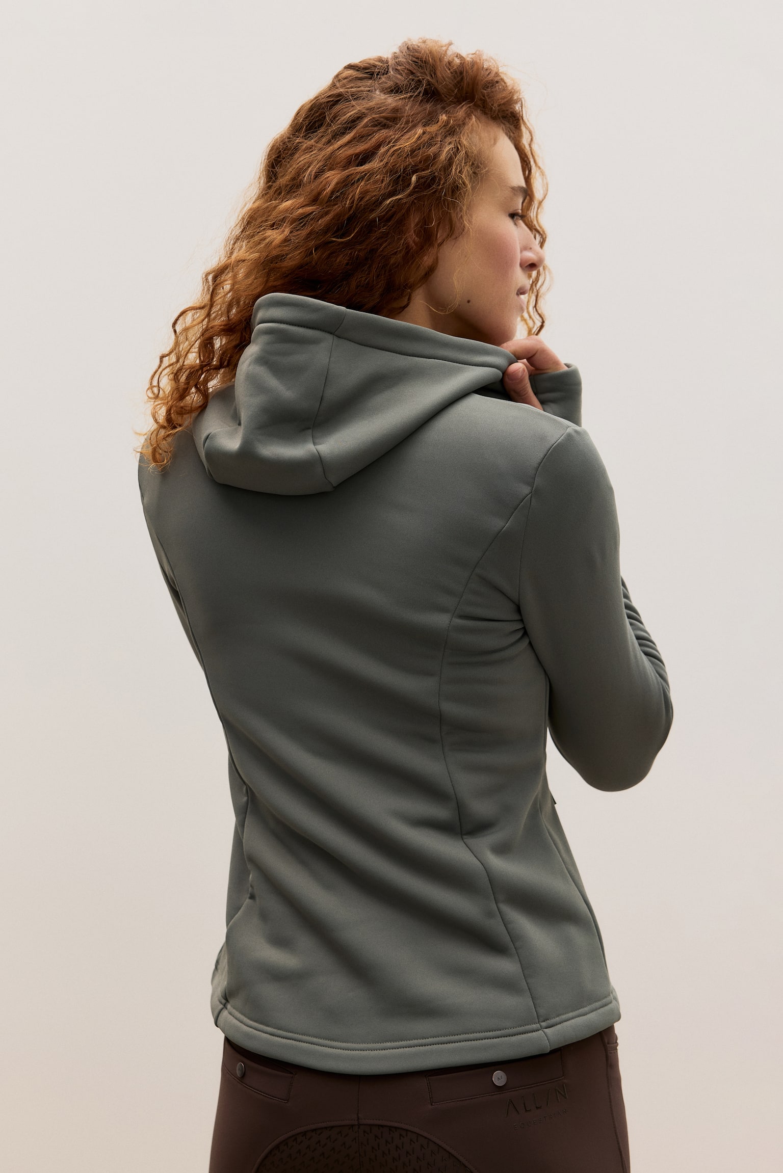 Slim Fit Hooded Sports jacket - Khaki green/Black - 6