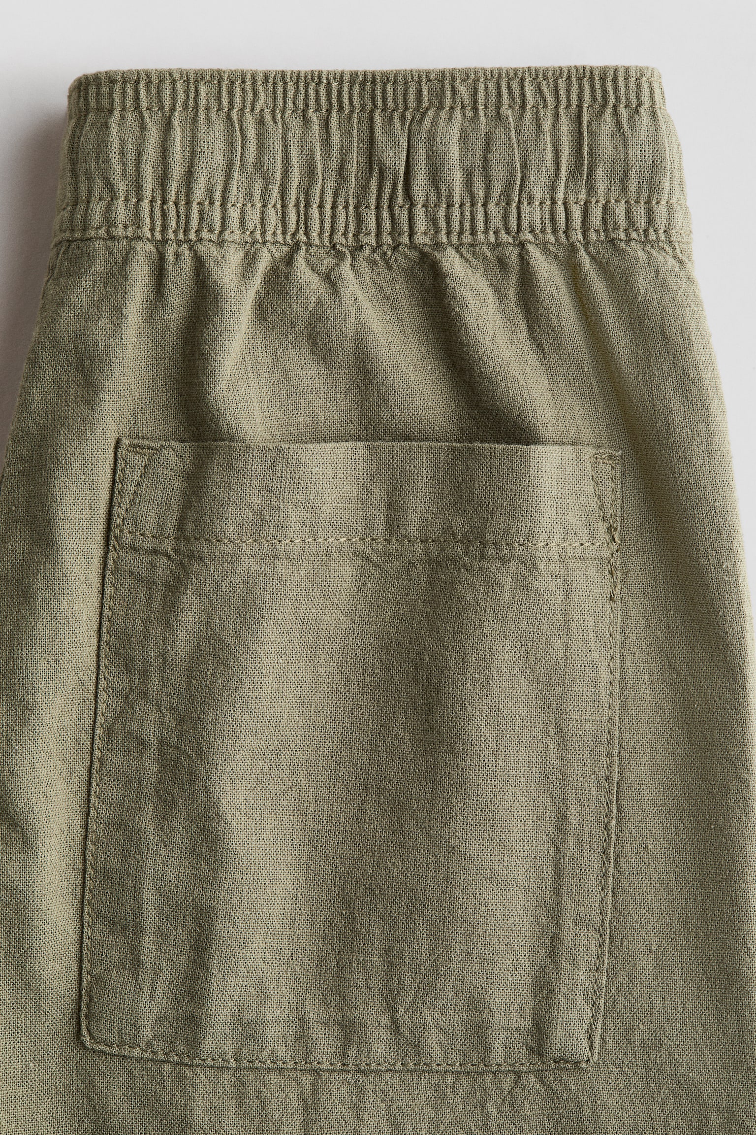 Hose aus Leinenmix - Khakigrün/Marineblau/Hellbeige/Cremefarben/Dunkelgrau - 3