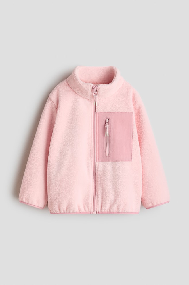 Fleece jacket - Pink/Cream/Navy blue - 1