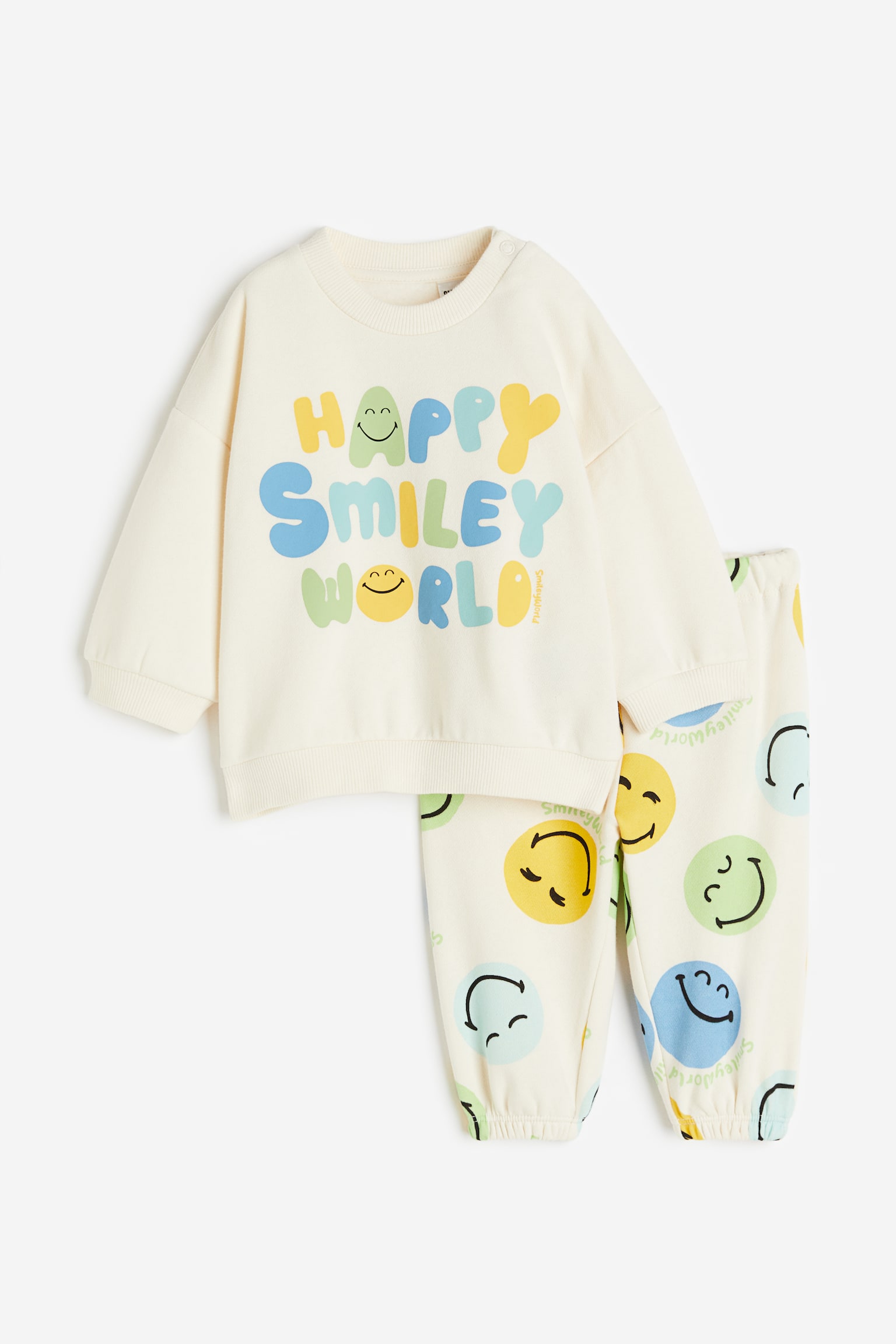 2-piece Sweat Set - Cream/SmileyWorld®/Light turquoise/Marvel Comics/Light beige/Winnie The Pooh/Light blue/Mickey Mouse/Dark grey/Mickey Mouse/Light beige/Jurassic World/Khaki green/The Lion King - 1