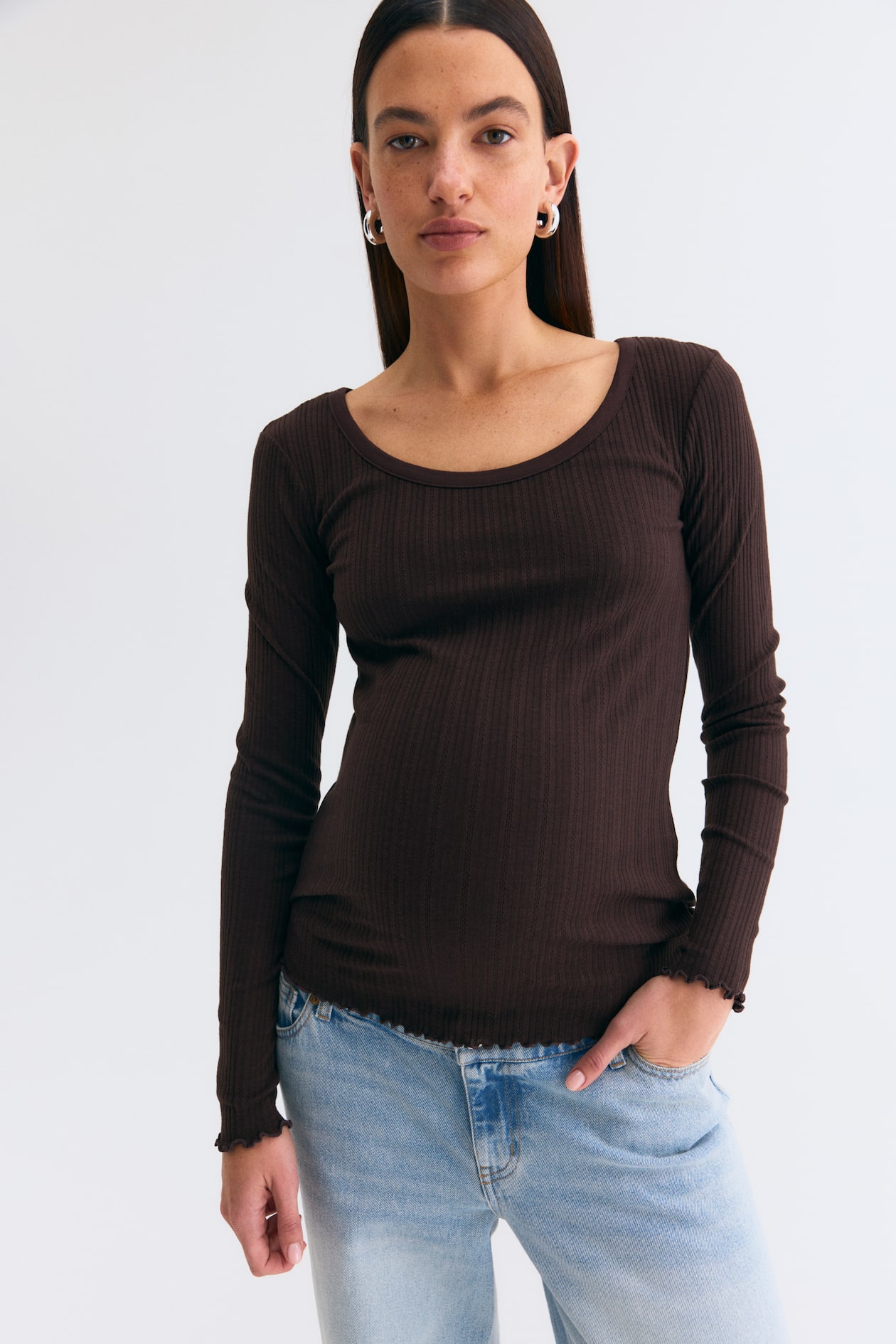 MAMA Pointelle-Knit Top - image 3
