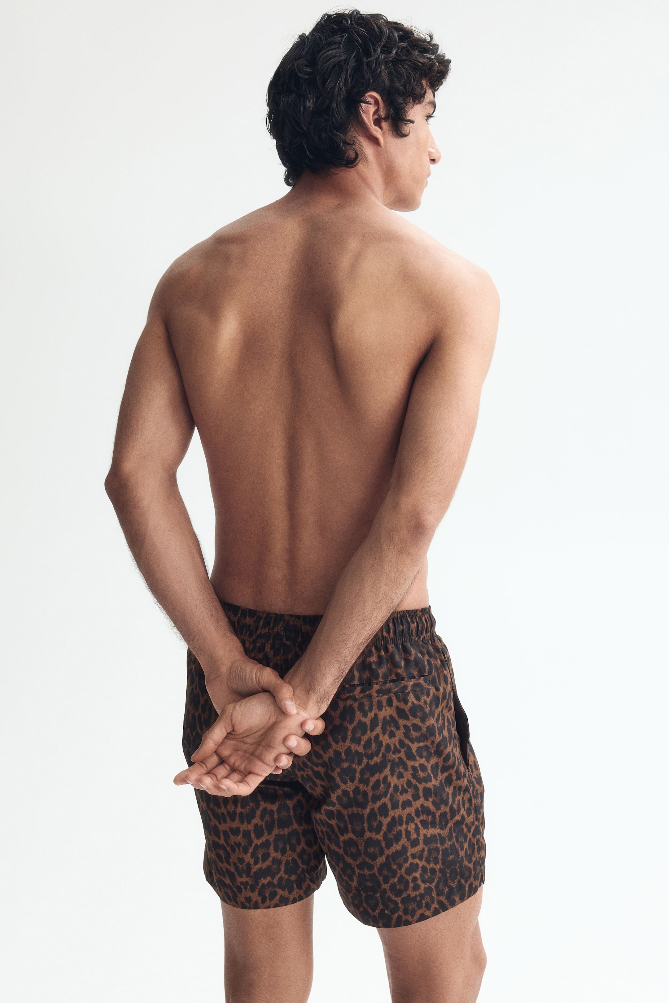 Patterned swim shorts