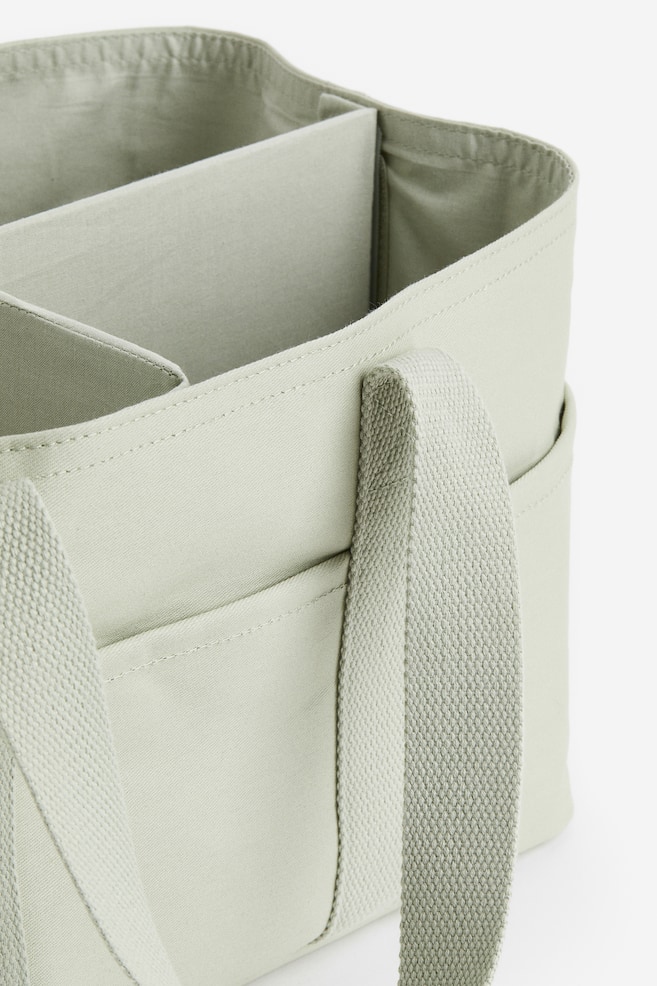 Cotton canvas changing bag - Light green/Natural white/Light grey - 3