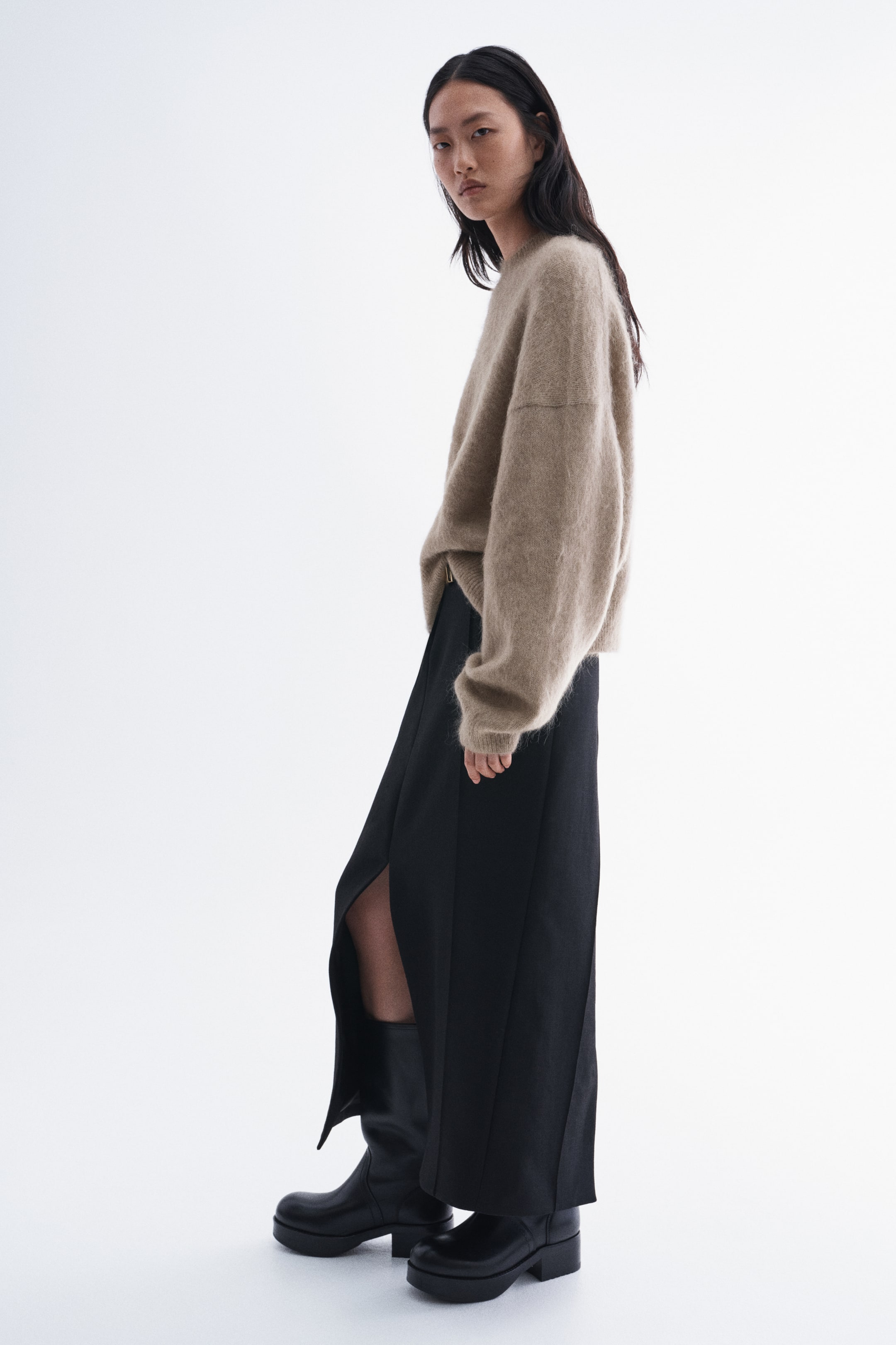 Brushed Mohair-Blend Sweater