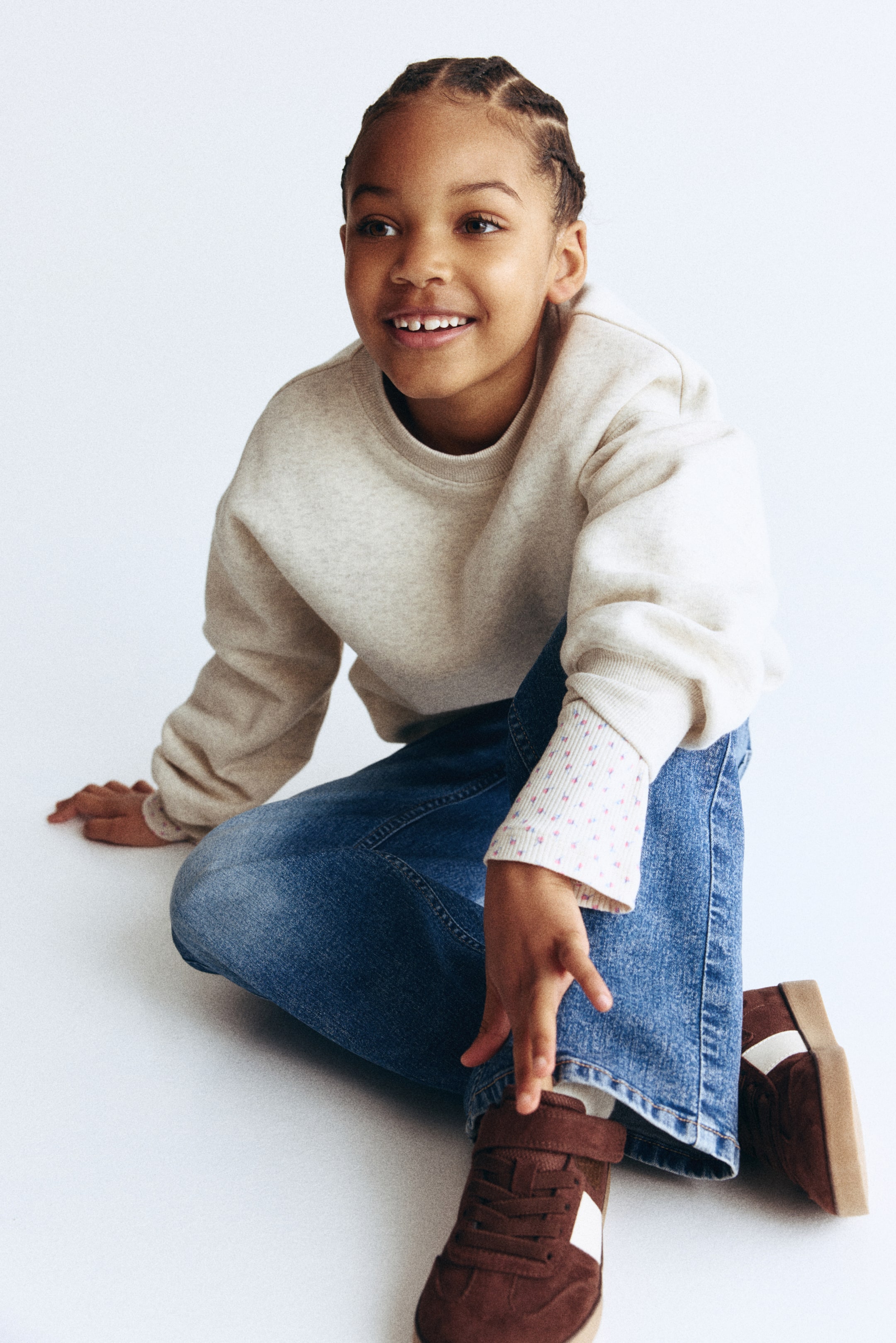 View larger image: Superstretch Wide Leg Jeans - Washed denim blue - Kids | H&M CA 2