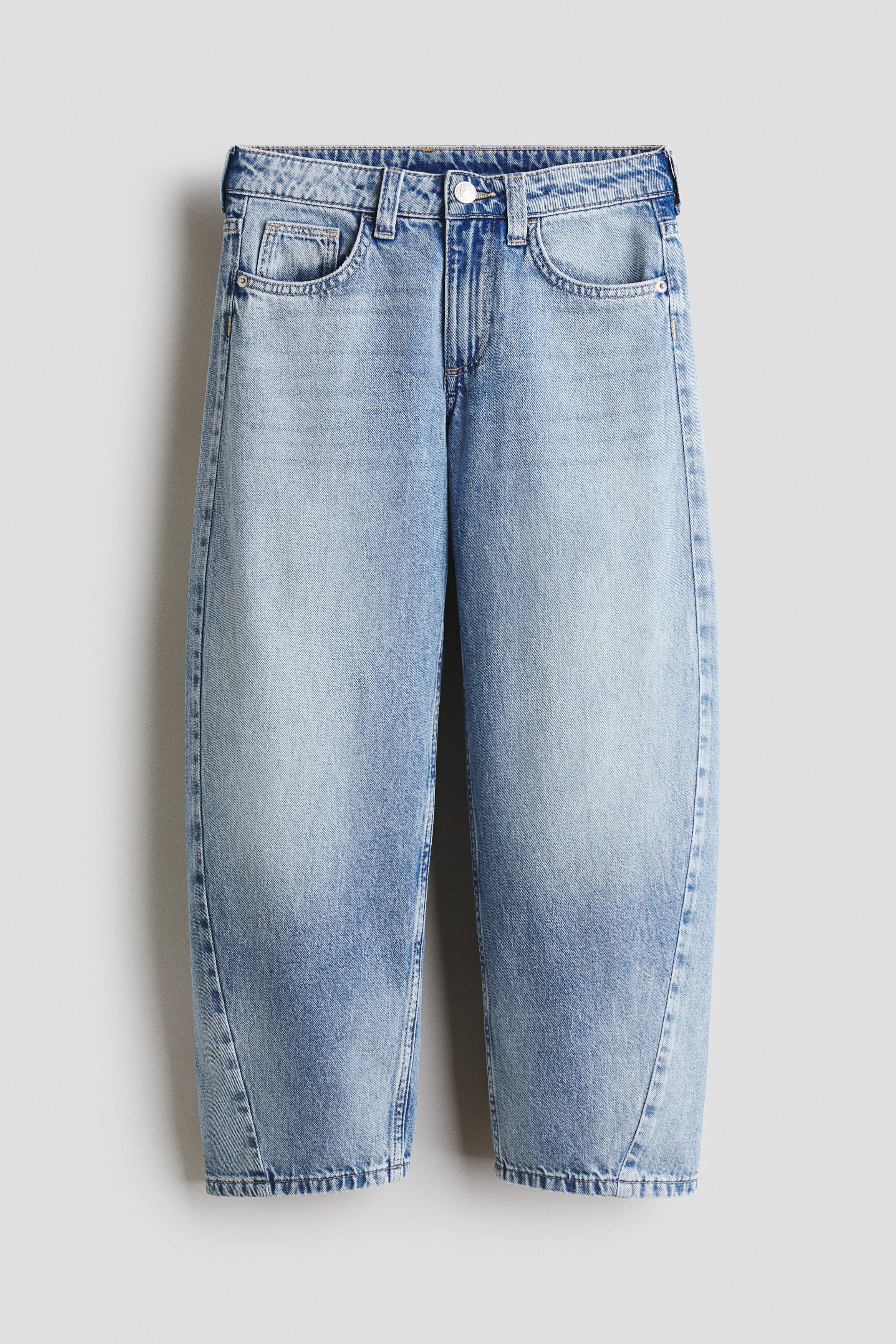 Baggy Fit Barrel Jeans - Blu denim chiaro