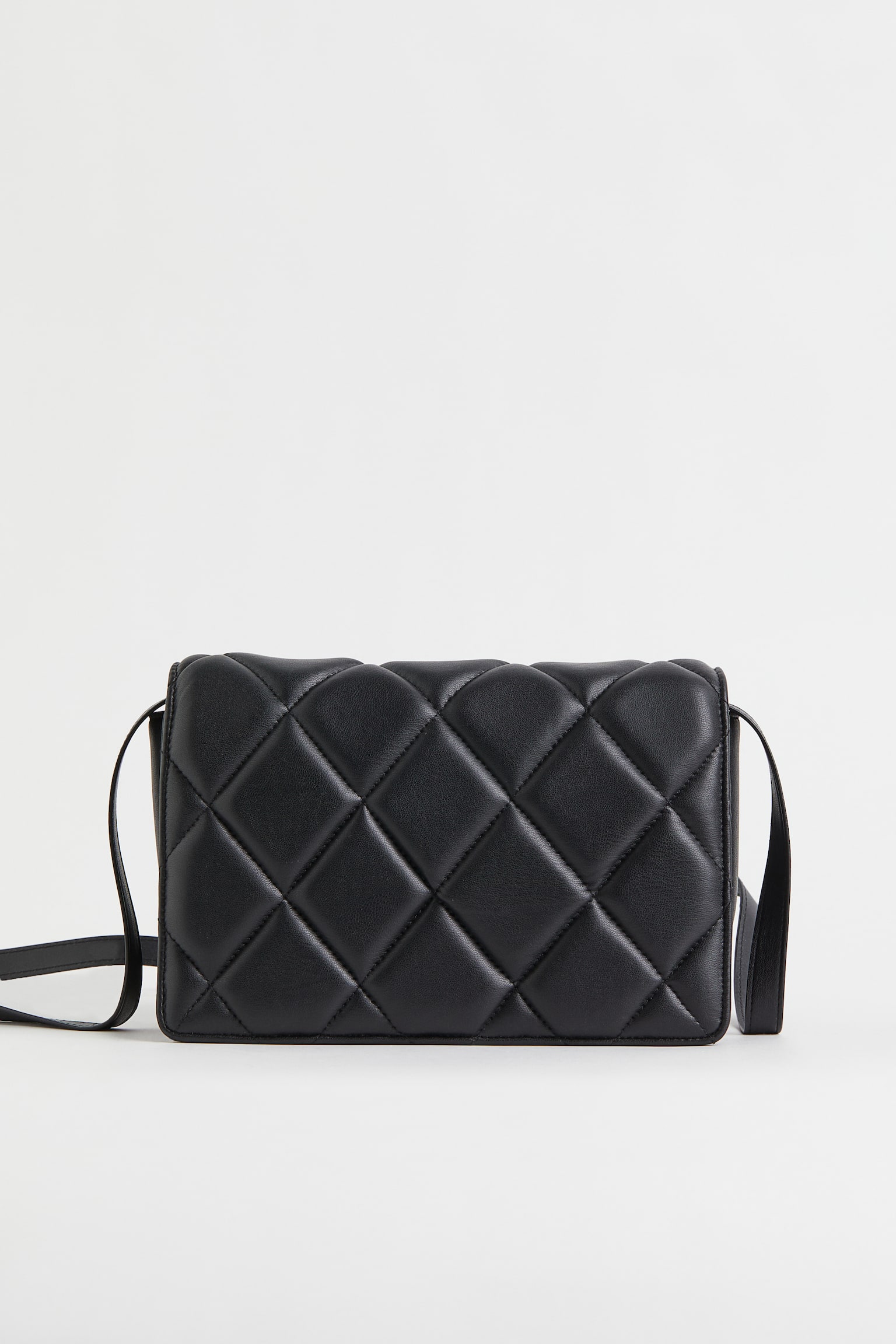 Quilted Shoulder Bag - Black - 1