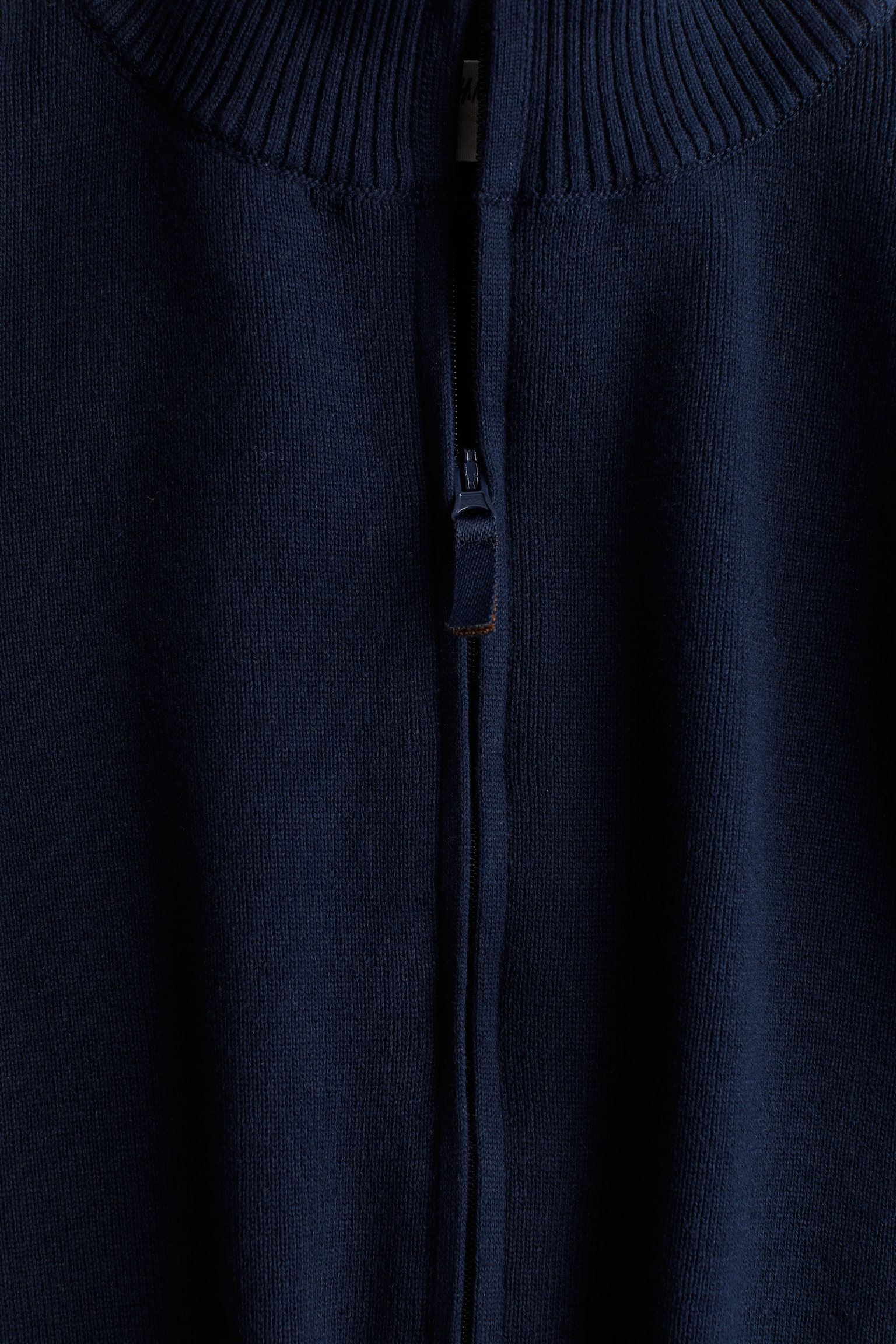 Zip-through cardigan - Navy blue/Brown - 5