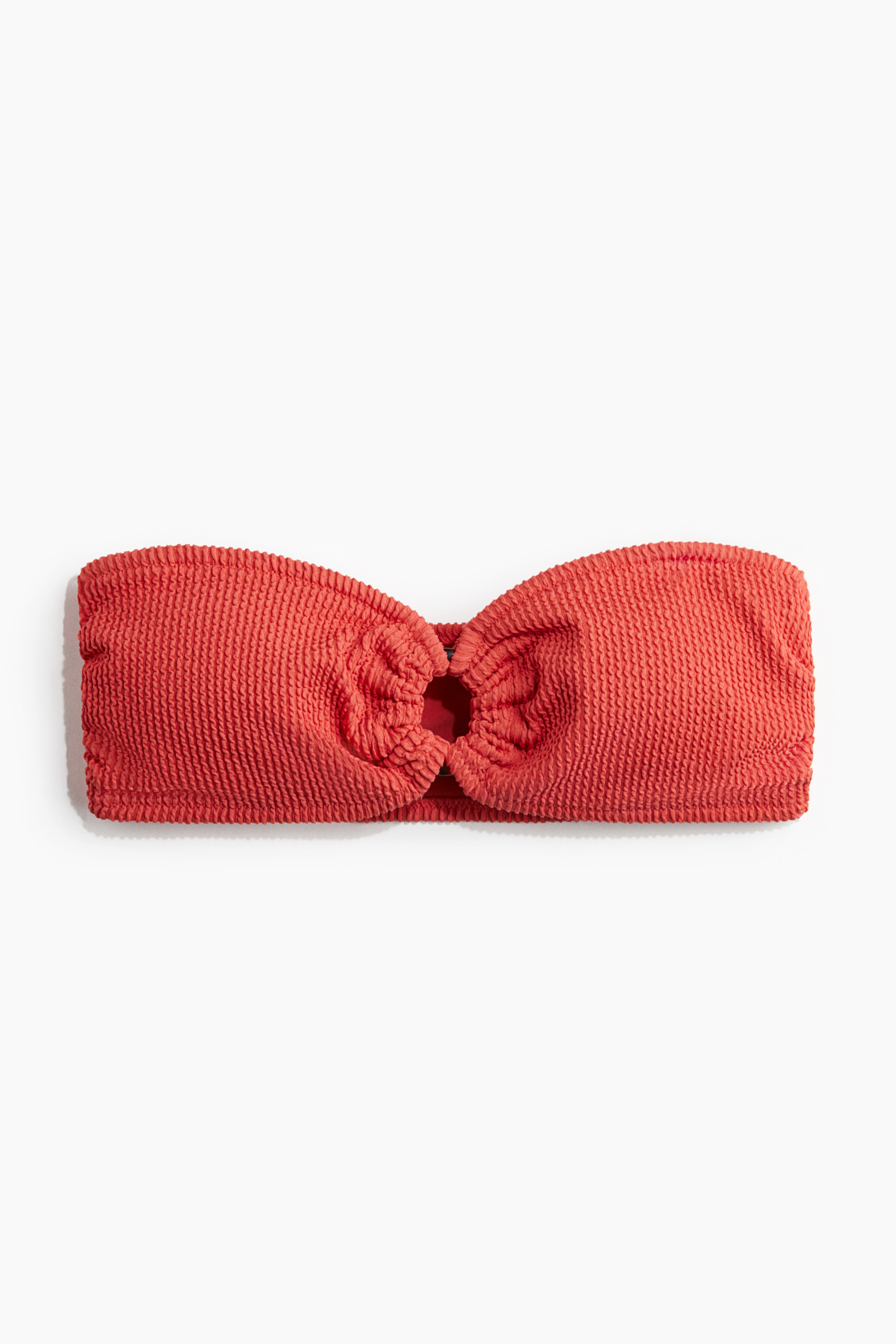 Padded Bandeau Bikini Top - Coral red/Red/Light dusty green/White/Light yellow