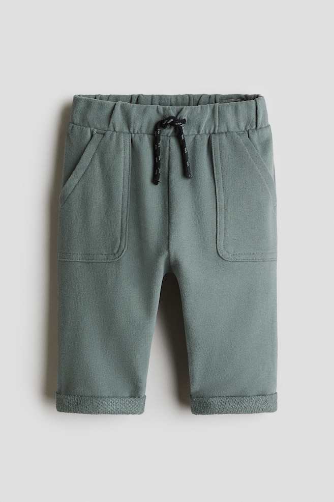 Sweatshirt trousers - Green/Beige - 1
