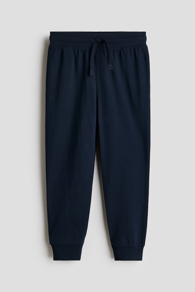 Cotton Joggers - Navy blue/Light gray melange/Black - 1
