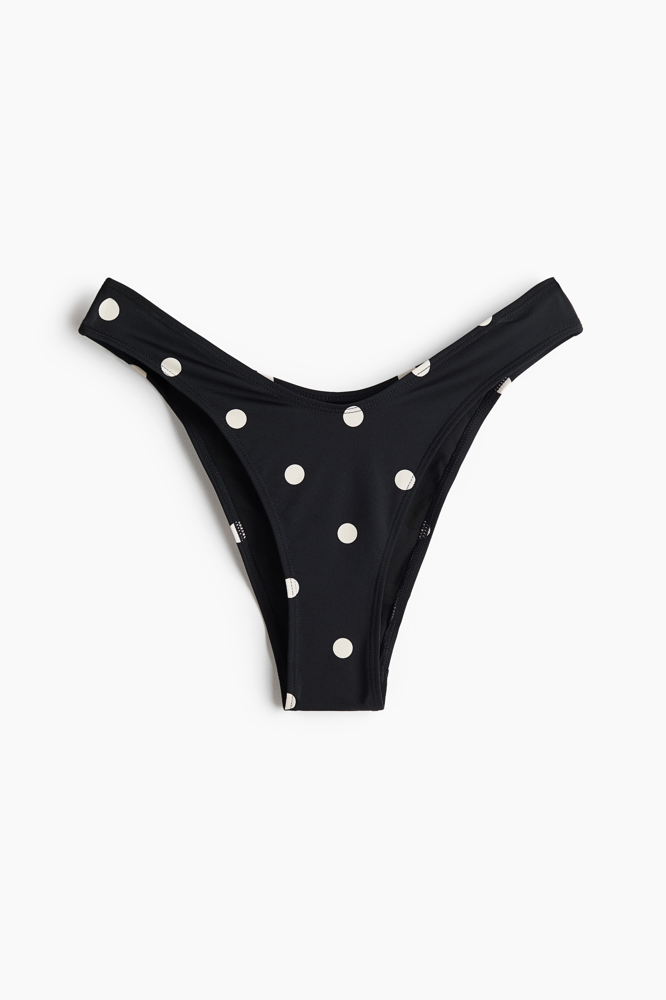 Brazilian Bikini Bottoms - Black/polka dot