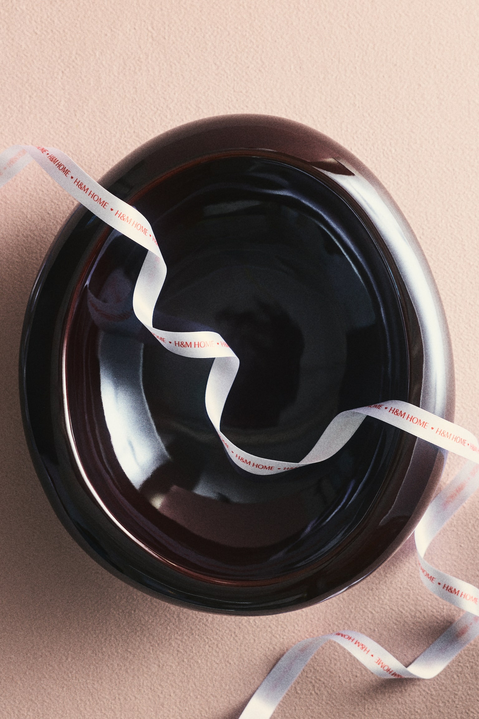 Large stoneware bowl - Dark brown/Pink - 2