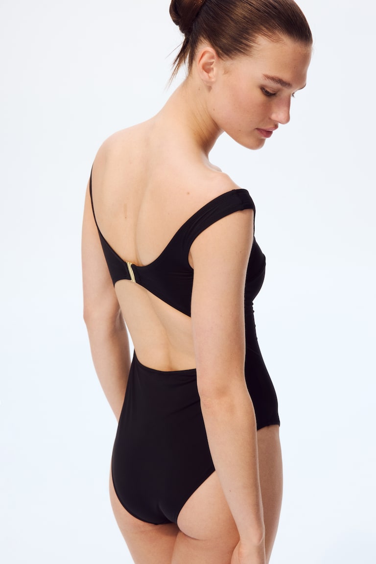 Abbigliamento Costume Intero Nero Schiena Scoperta Bottega Veneta