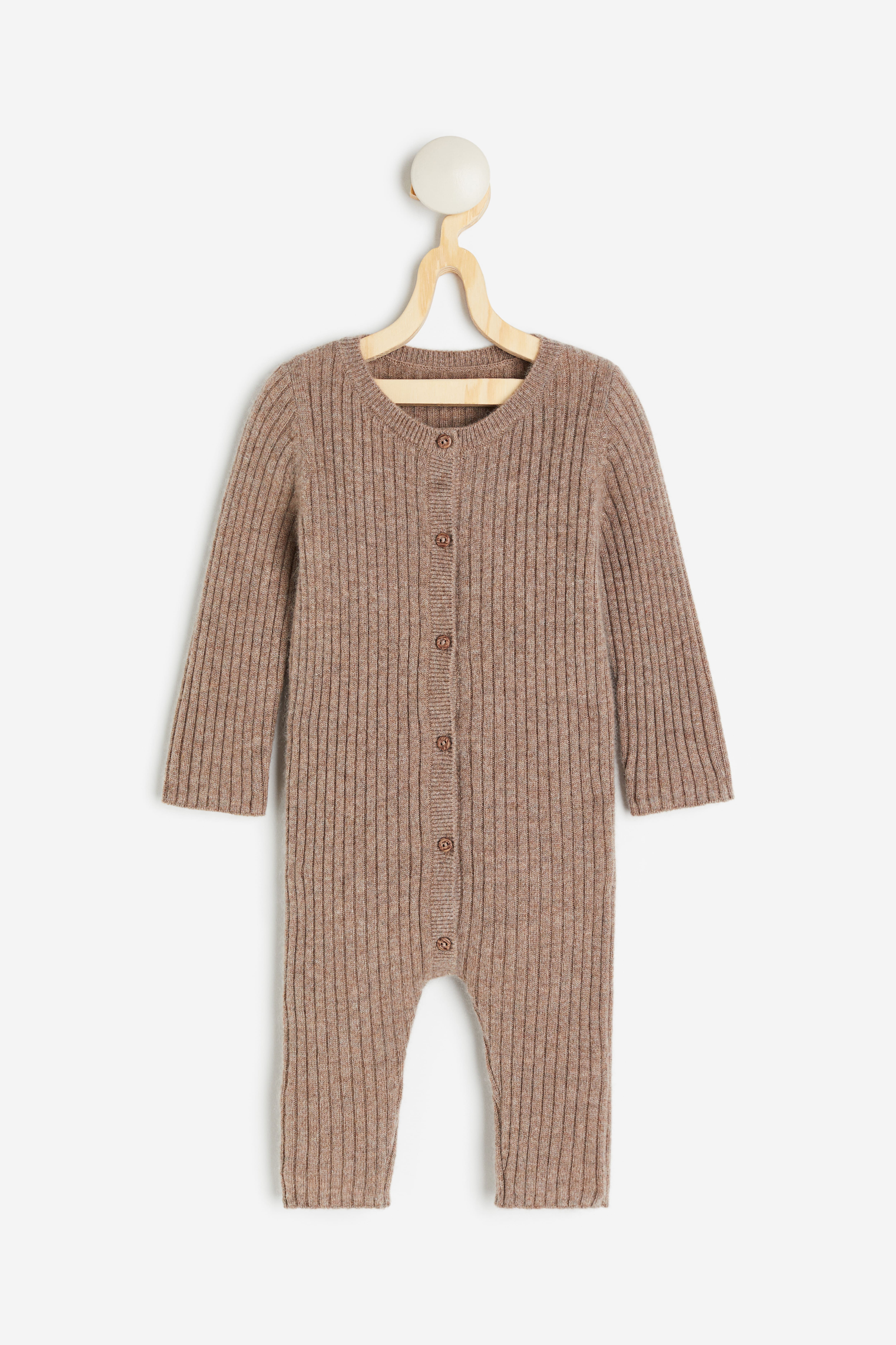 Rib knit Cashmere Jumpsuit