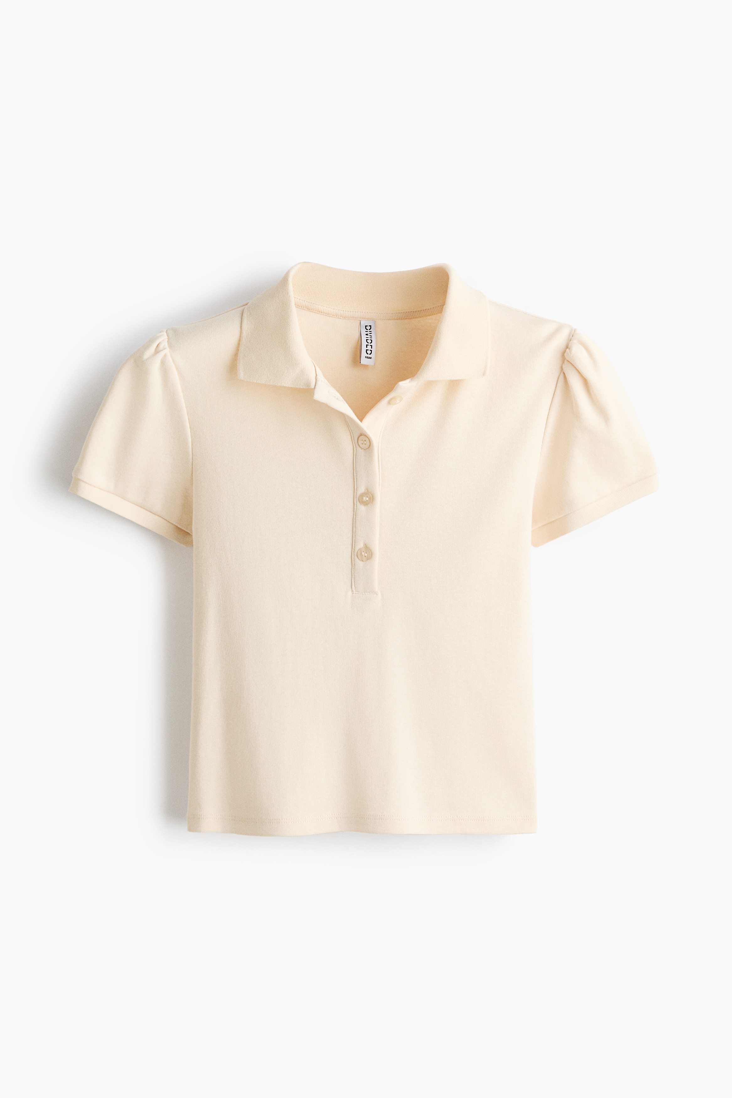 公主袖Polo衫 - 淺米色/淺灰混色/淺藍色