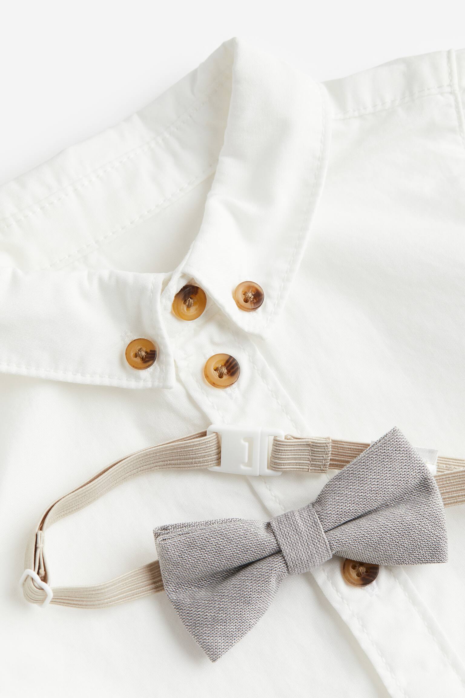 Dressy Set - White/Brown - 2