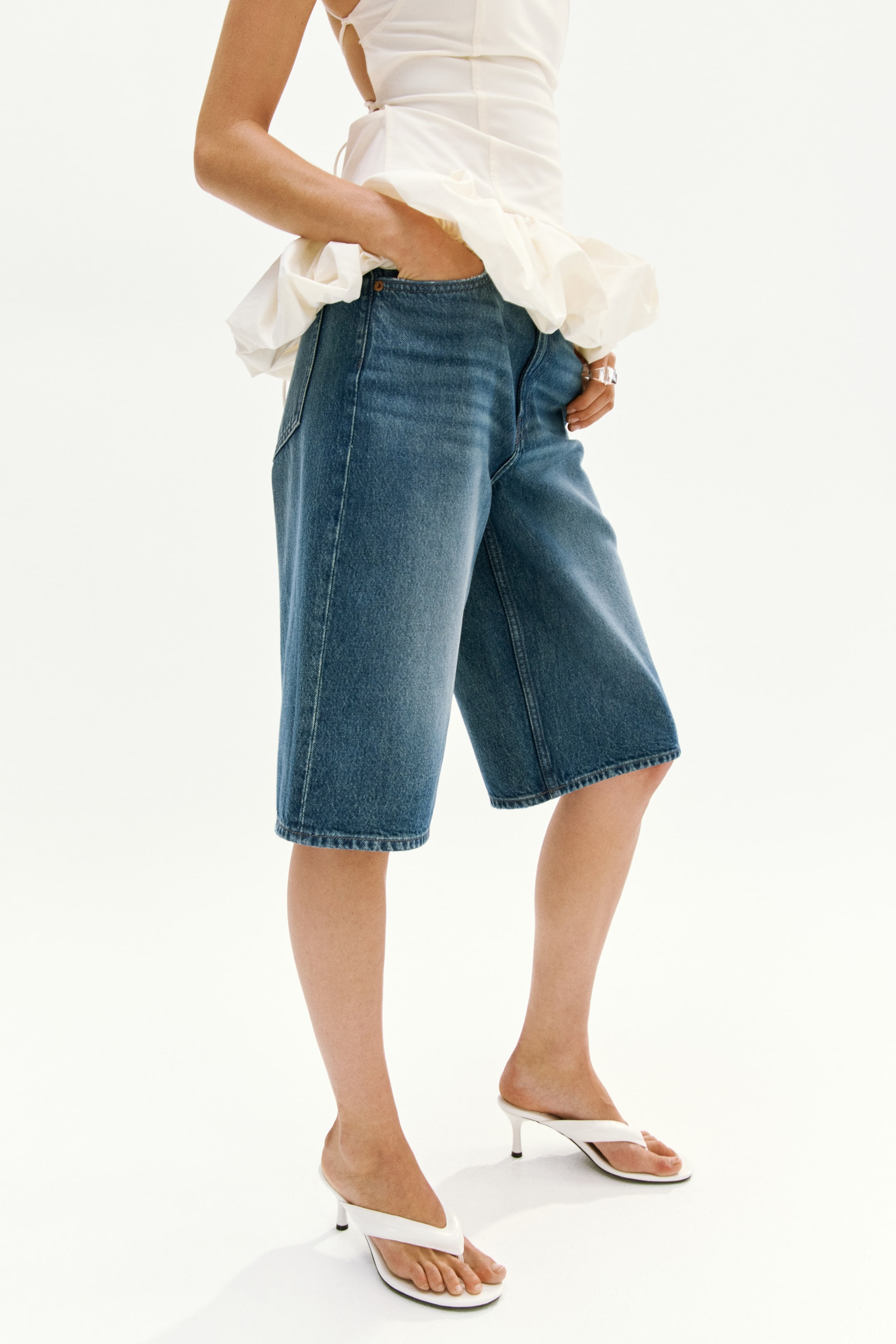 Denim Bermuda Shorts