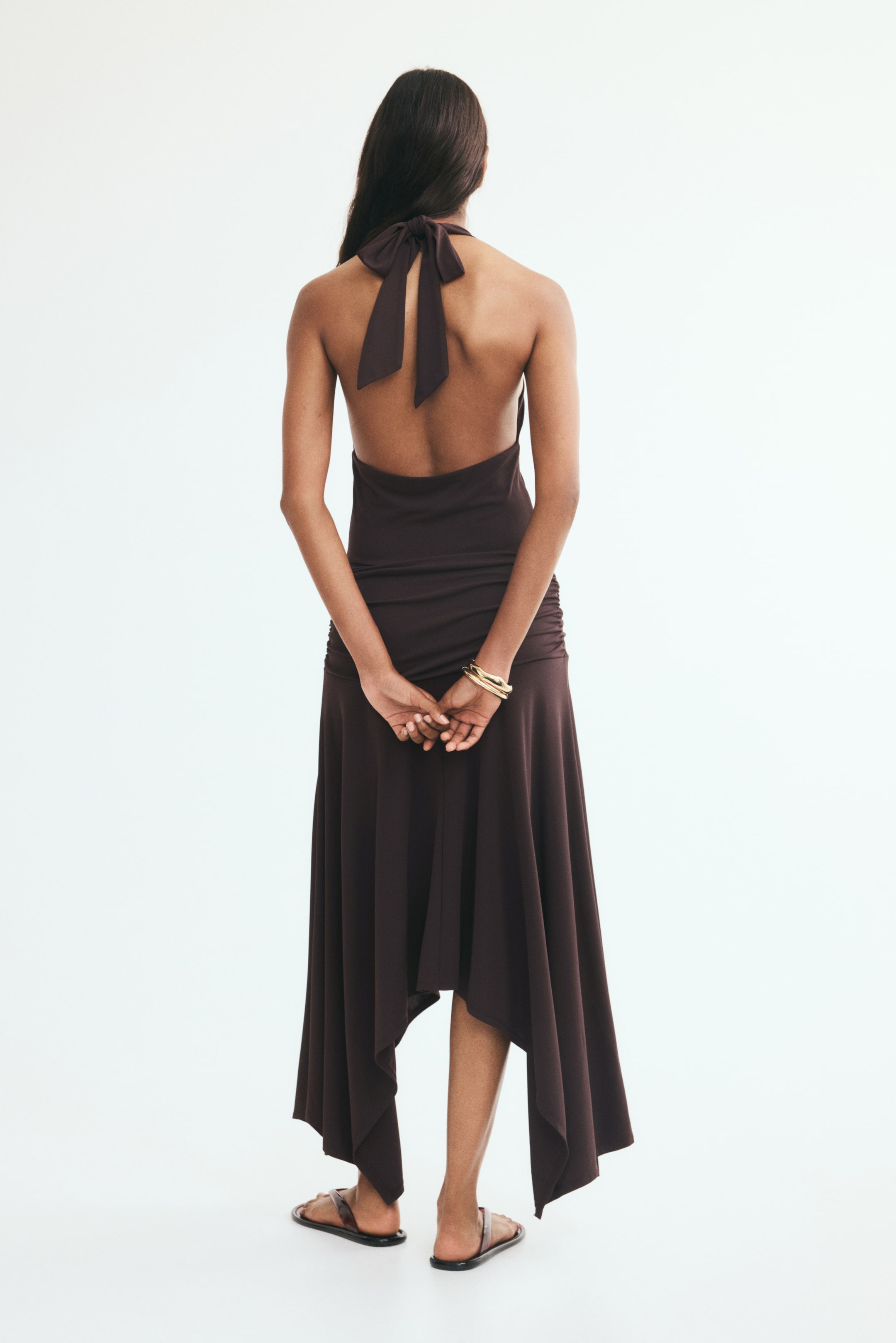 Draped Halterneck Dress