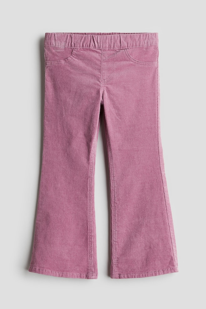 Flared corduroy treggings - Pink/Beige/Black/Dusty green/Pink - 1