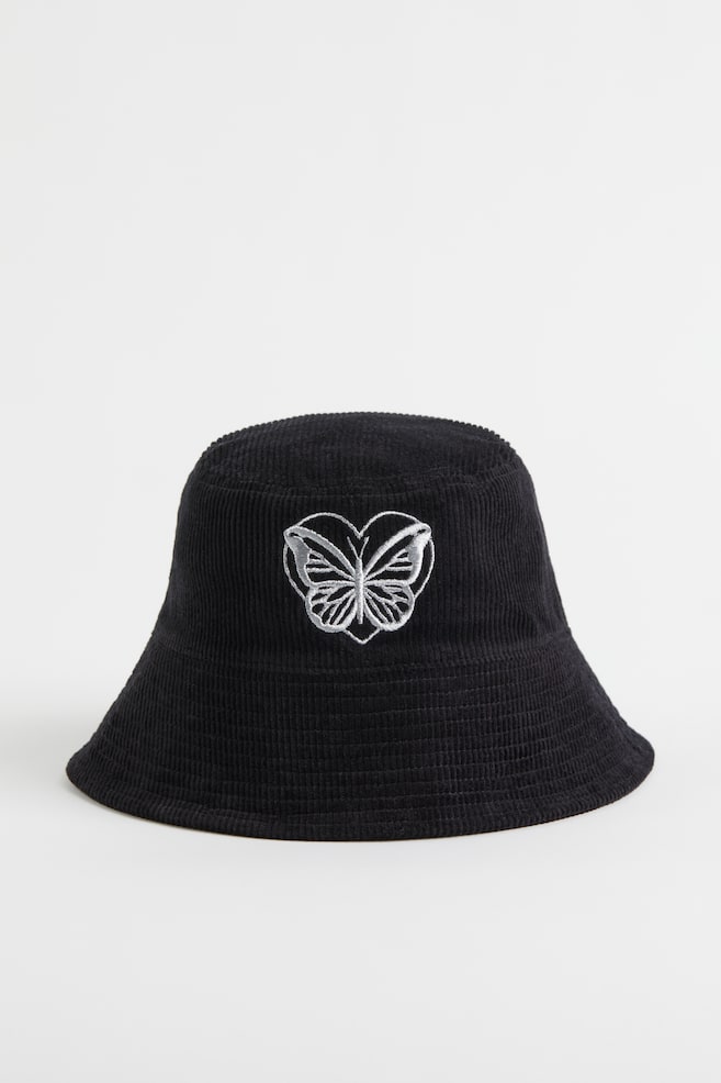 Bucket hat - Black/Butterfly/Light beige/Patterned/Black/Zebra print - 1