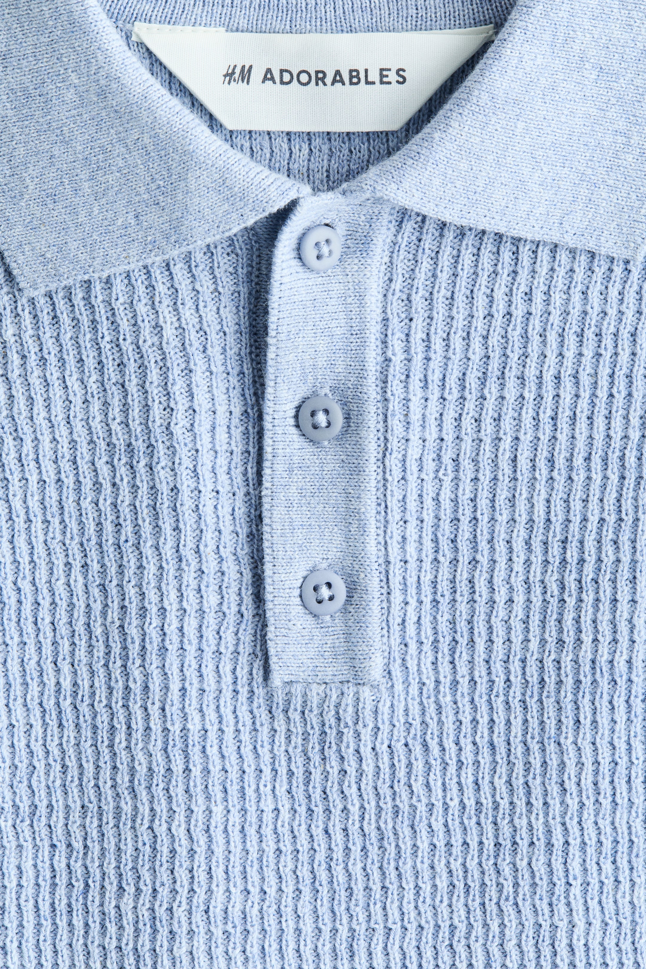 Rib-Knit Polo Shirt